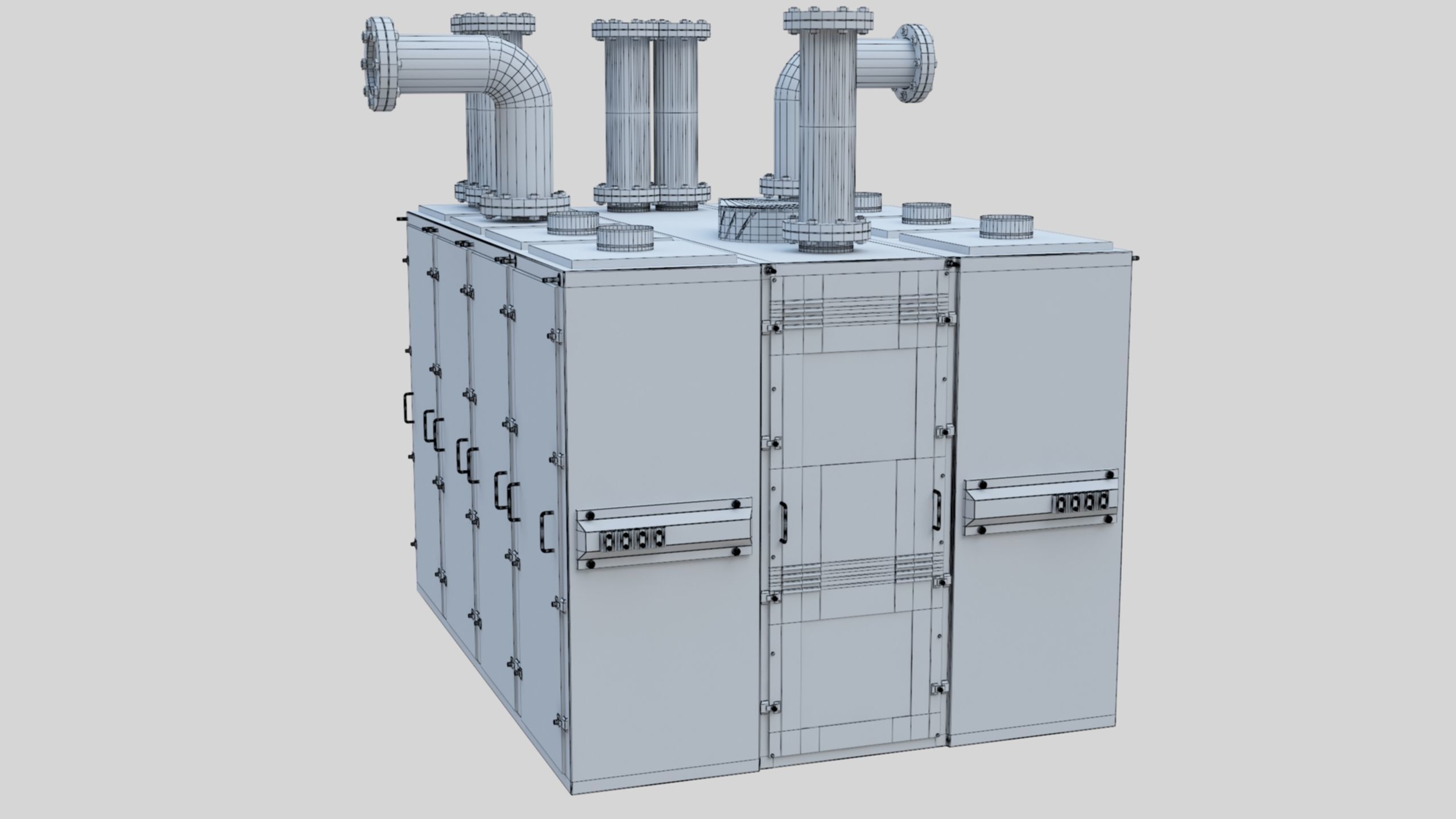 Plansifter Plansichter Grain Wheat Flour Milling Machine Low-poly 3D model_57