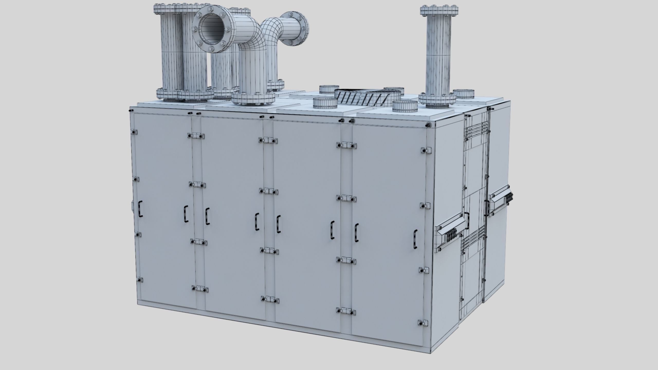 Plansifter Plansichter Grain Wheat Flour Milling Machine Low-poly 3D model_48