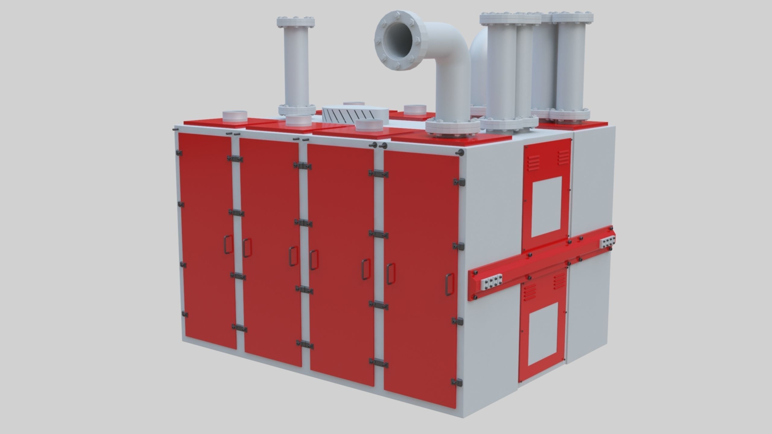 Plansifter Plansichter Grain Wheat Flour Milling Machine Low-poly 3D model_23