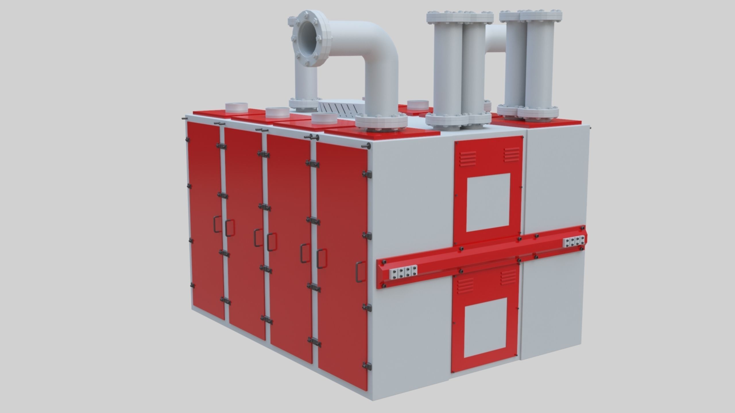 Plansifter Plansichter Grain Wheat Flour Milling Machine Low-poly 3D model_22