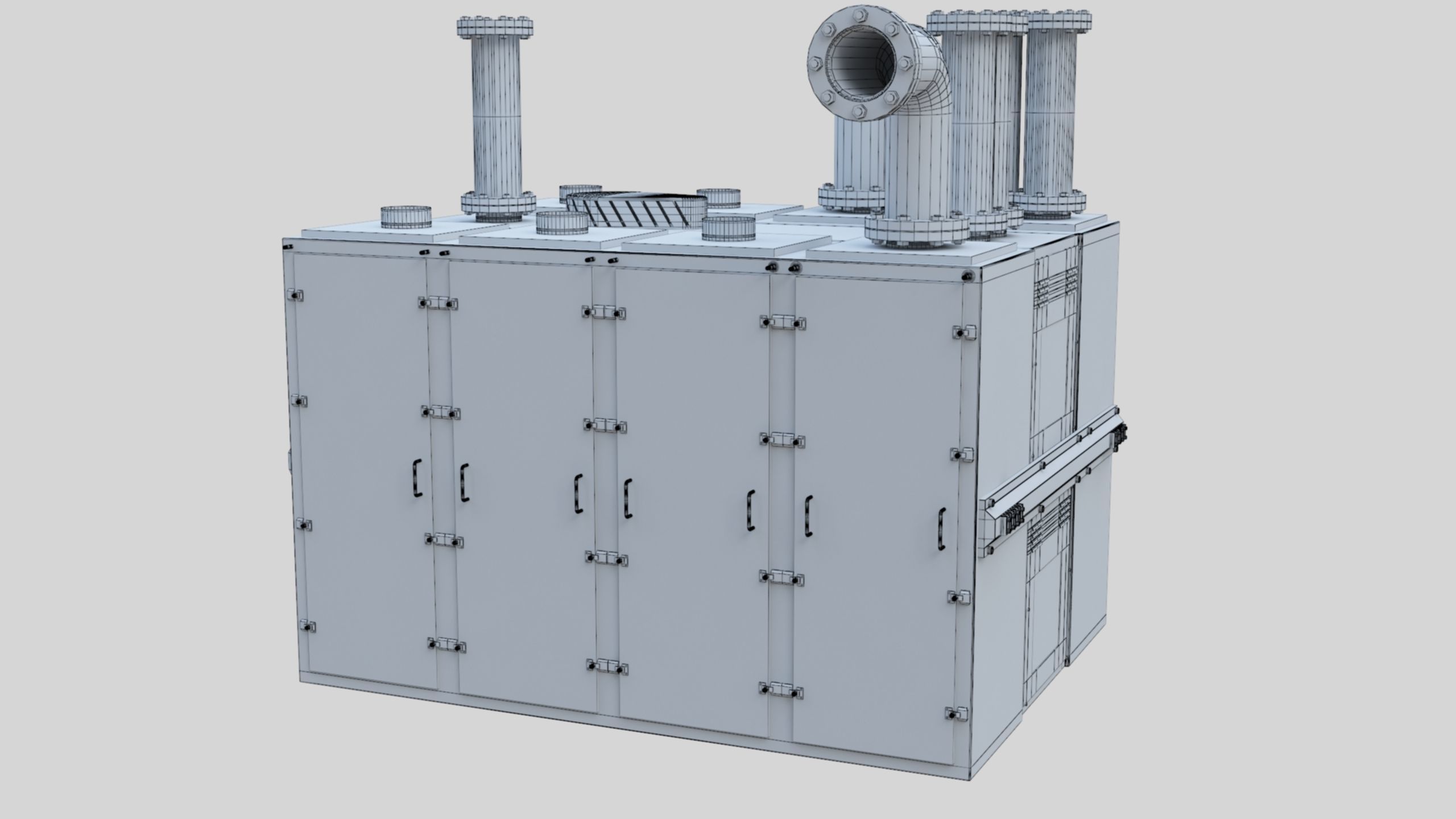 Plansifter Plansichter Grain Wheat Flour Milling Machine Low-poly 3D model_9