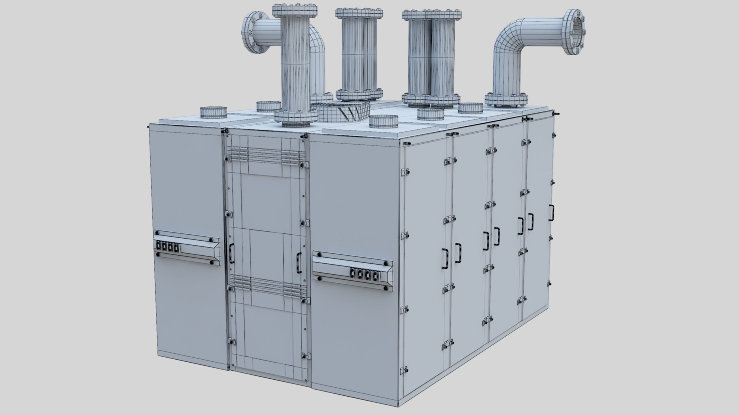 Plansifter Plansichter Grain Wheat Flour Milling Machine Low-poly 3D model_64