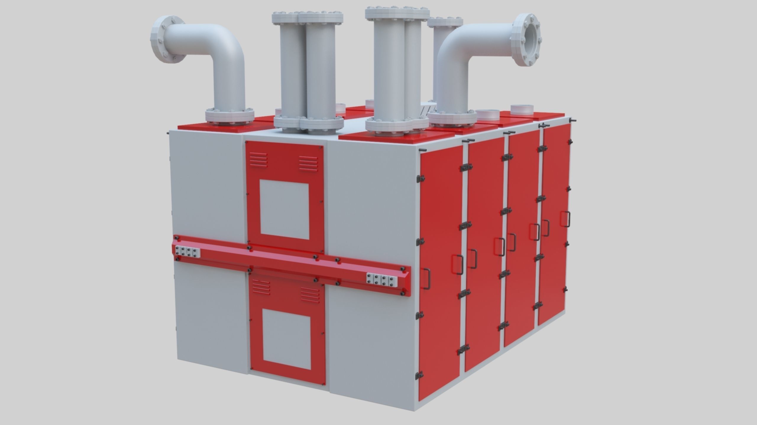 Plansifter Plansichter Grain Wheat Flour Milling Machine Low-poly 3D model_25