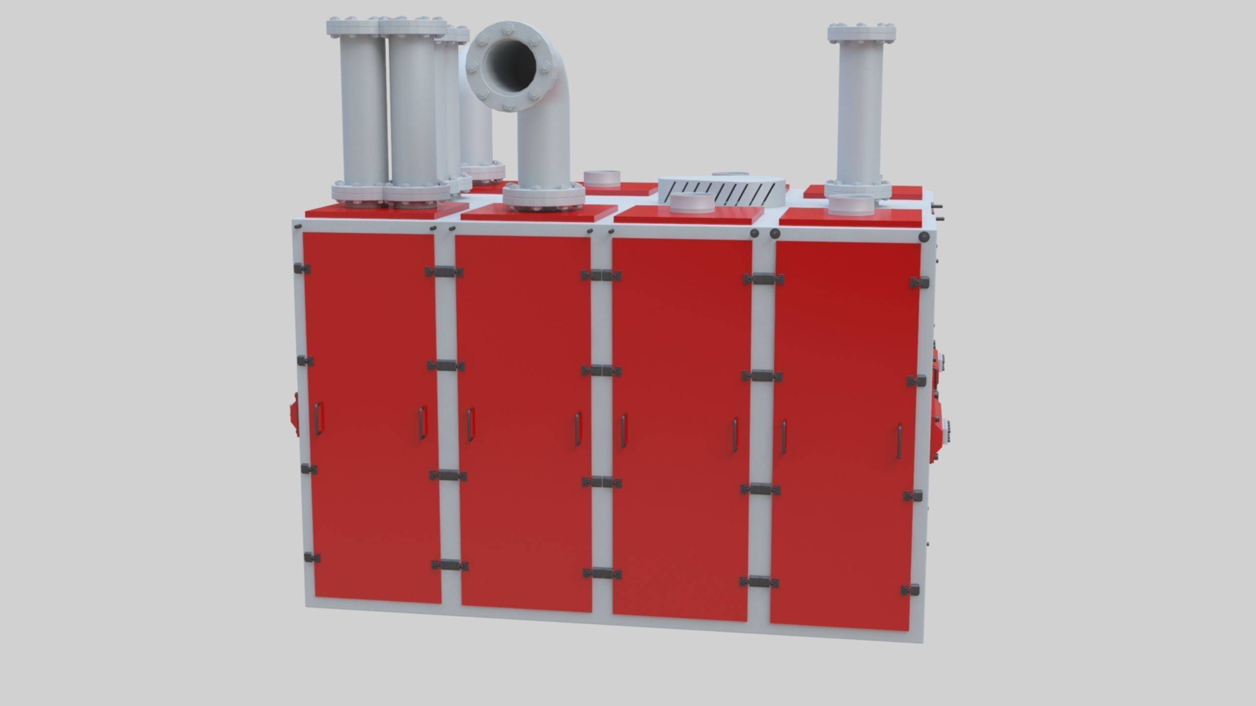 Plansifter Plansichter Grain Wheat Flour Milling Machine Low-poly 3D model_24