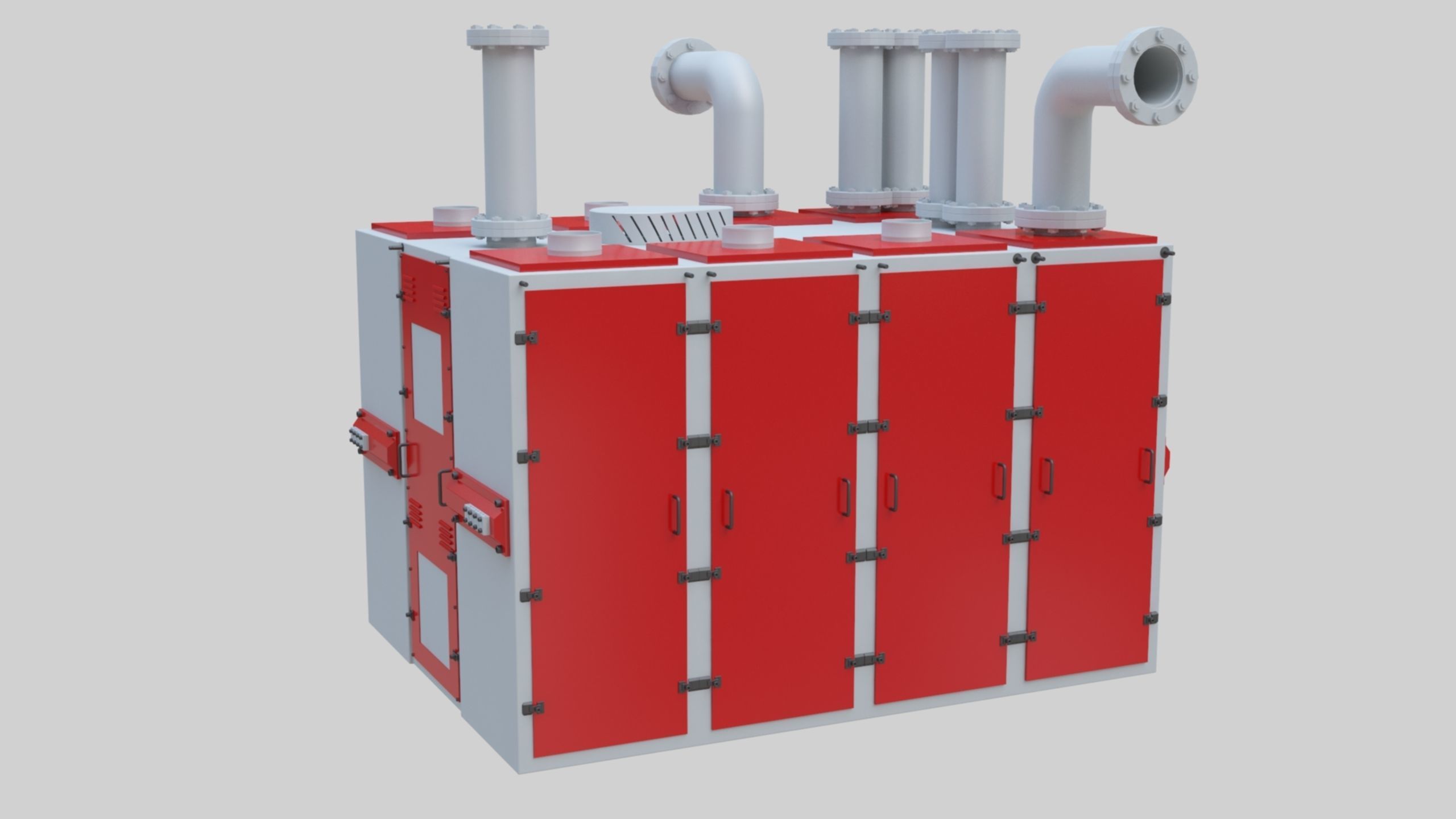 Plansifter Plansichter Grain Wheat Flour Milling Machine Low-poly 3D model_6