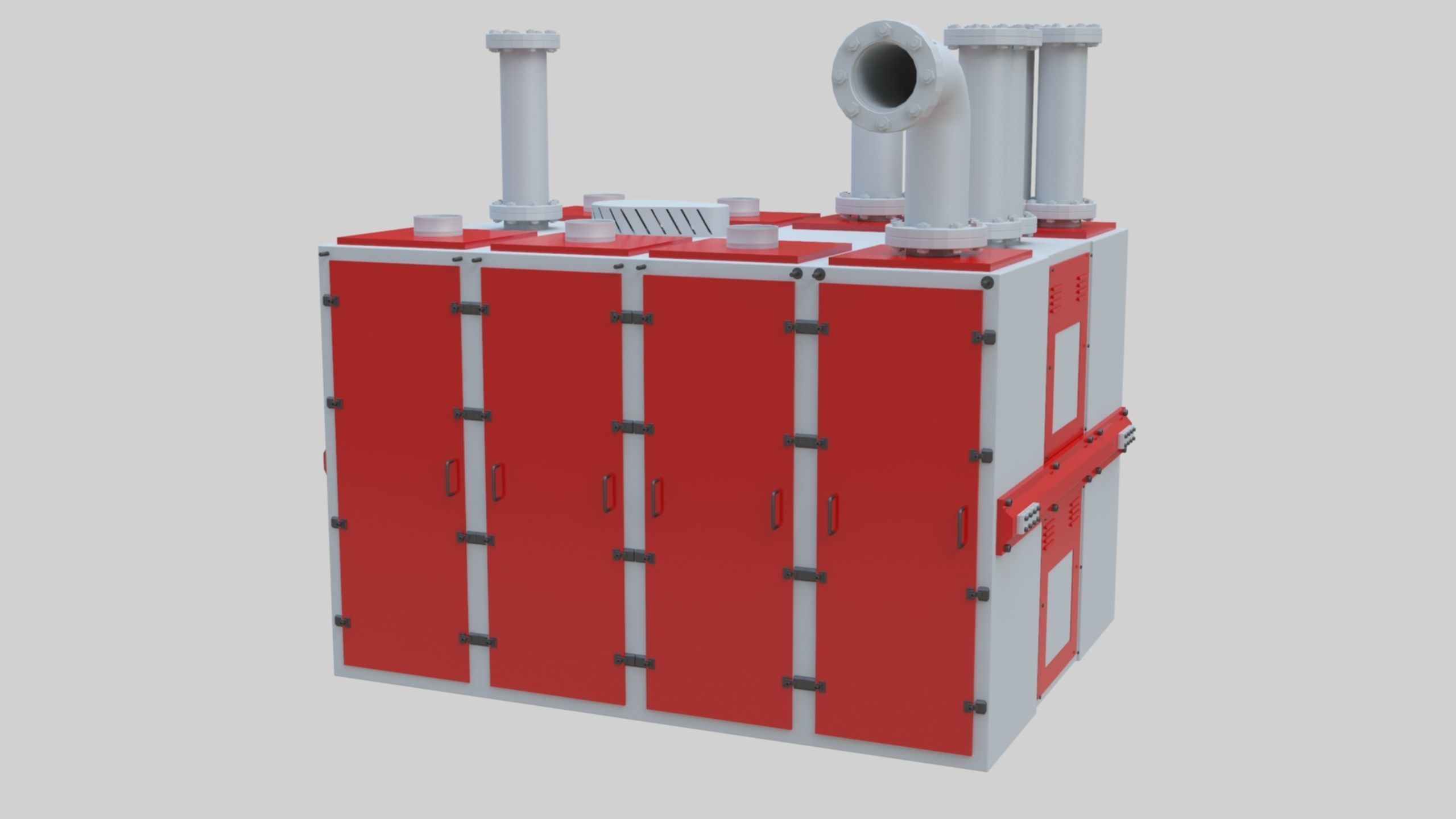 Plansifter Plansichter Grain Wheat Flour Milling Machine Low-poly 3D model_5