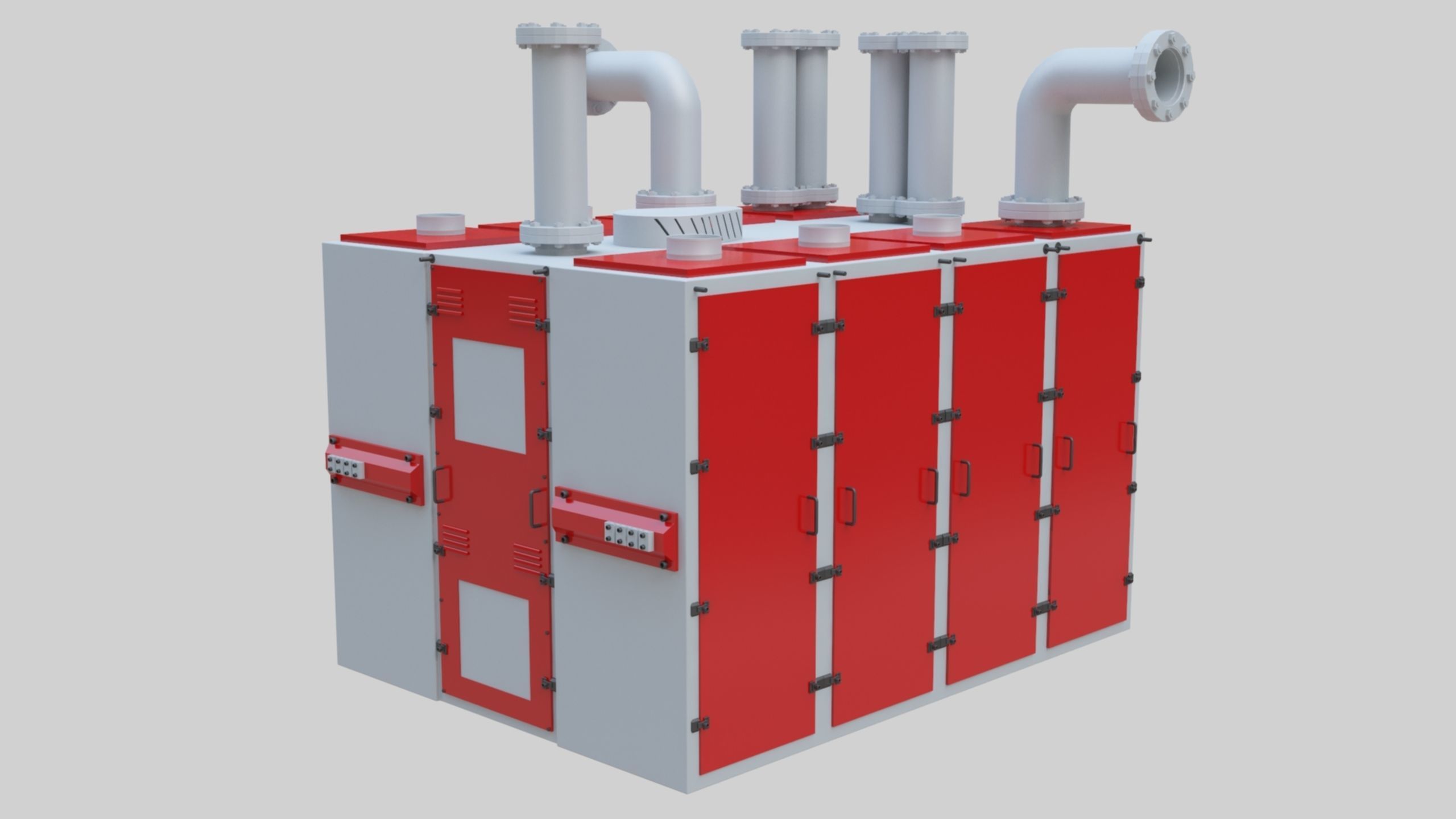 Plansifter Plansichter Grain Wheat Flour Milling Machine Low-poly 3D model_16