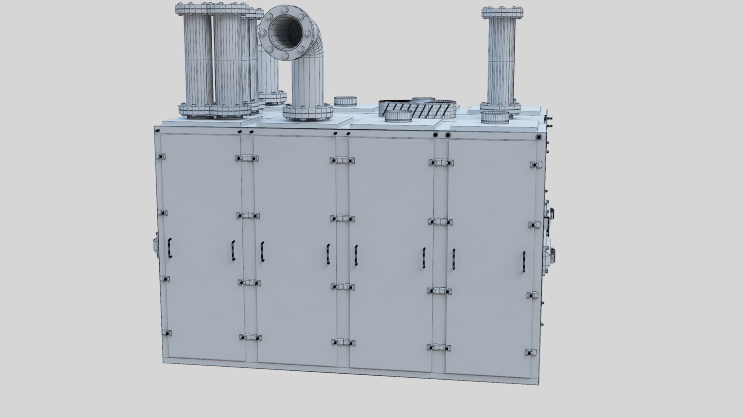 Plansifter Plansichter Grain Wheat Flour Milling Machine Low-poly 3D model_56