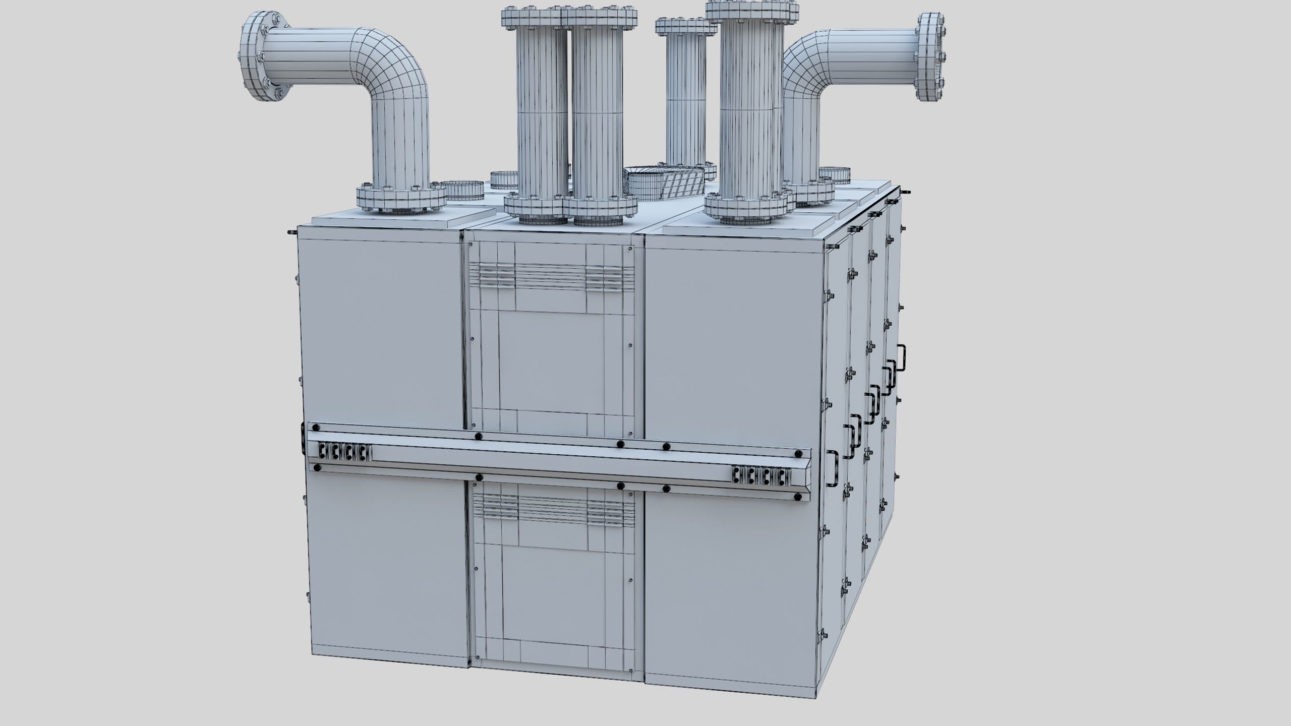 Plansifter Plansichter Grain Wheat Flour Milling Machine Low-poly 3D model_44