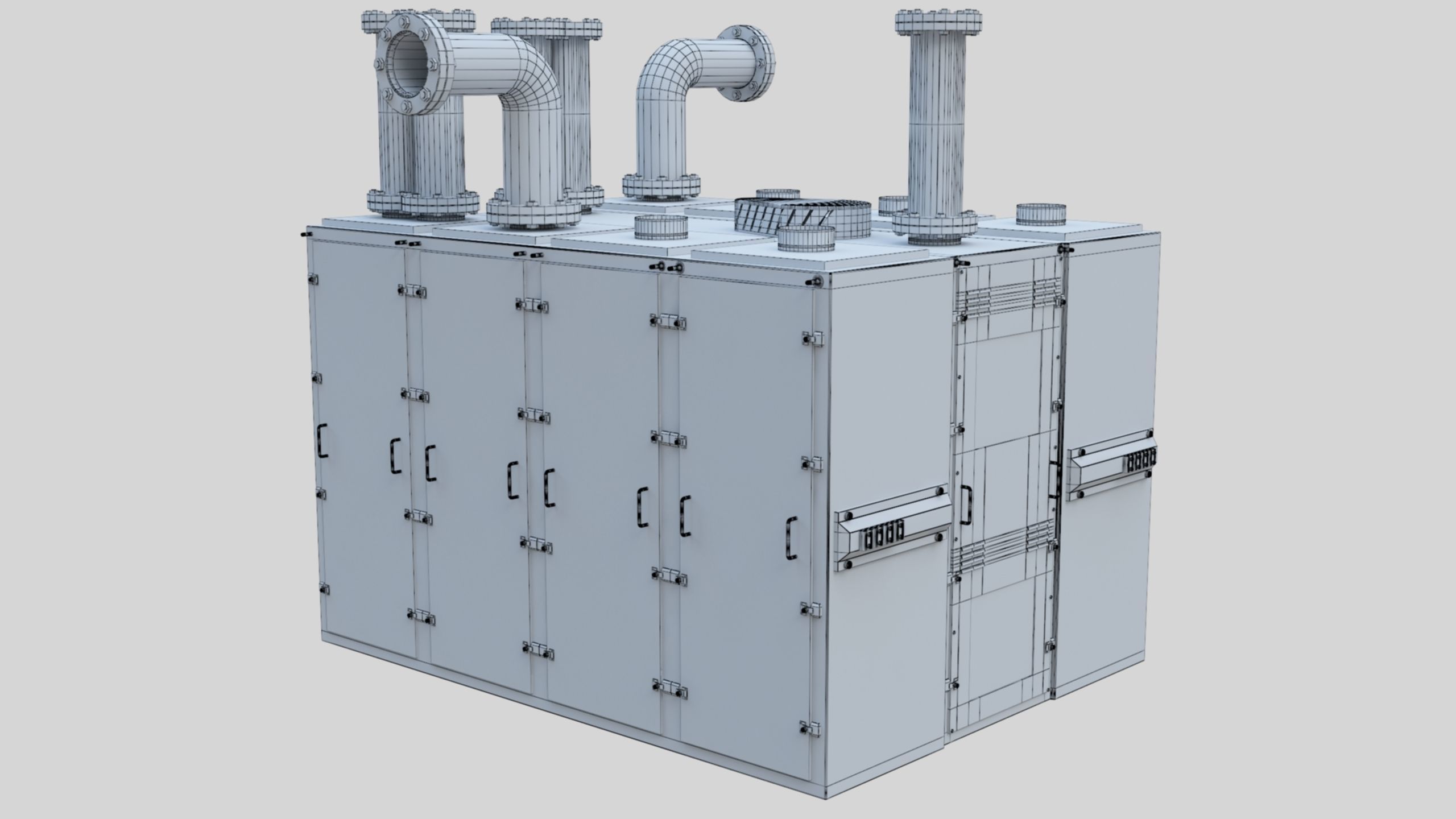 Plansifter Plansichter Grain Wheat Flour Milling Machine Low-poly 3D model_55