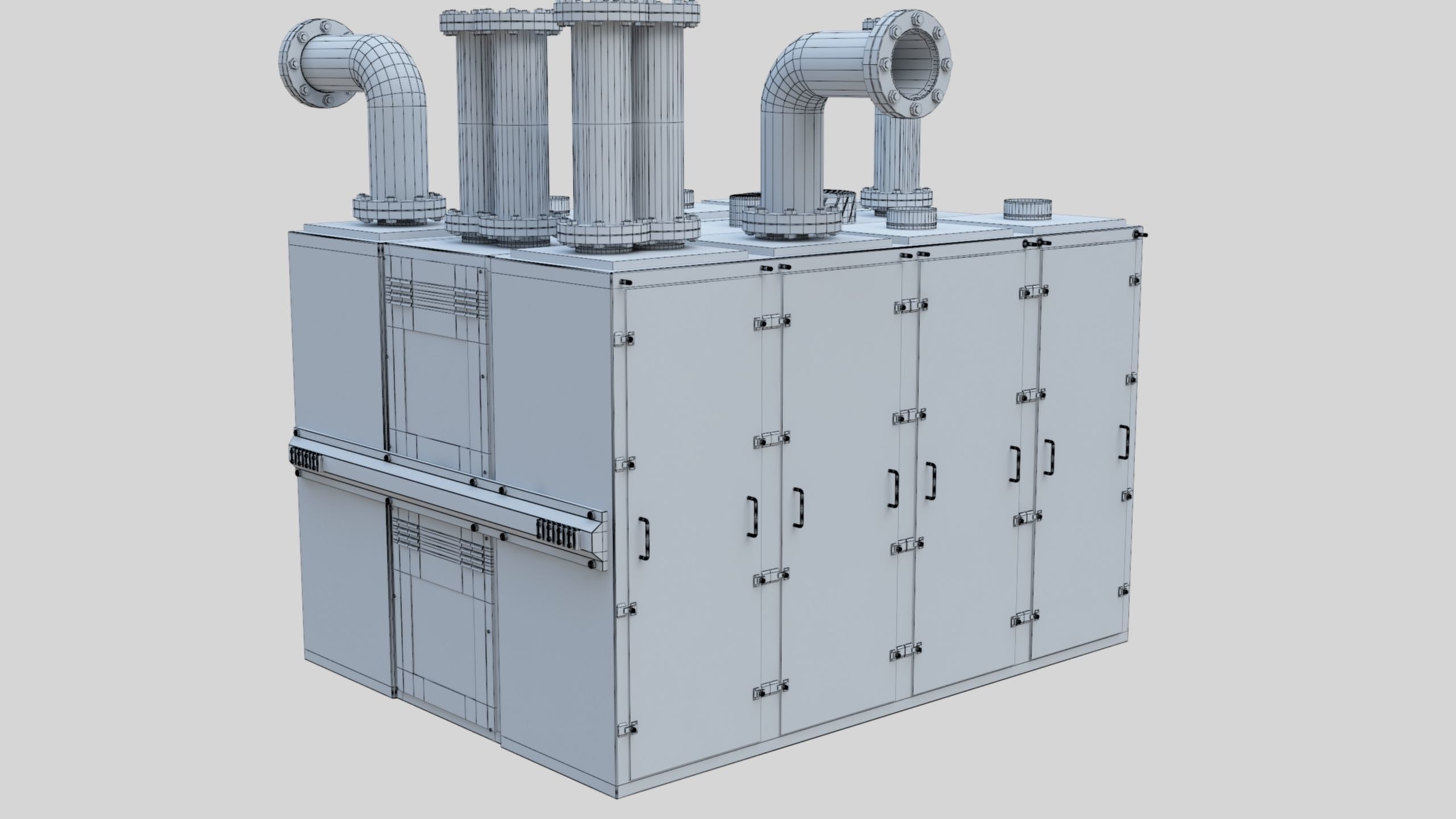 Plansifter Plansichter Grain Wheat Flour Milling Machine Low-poly 3D model_53