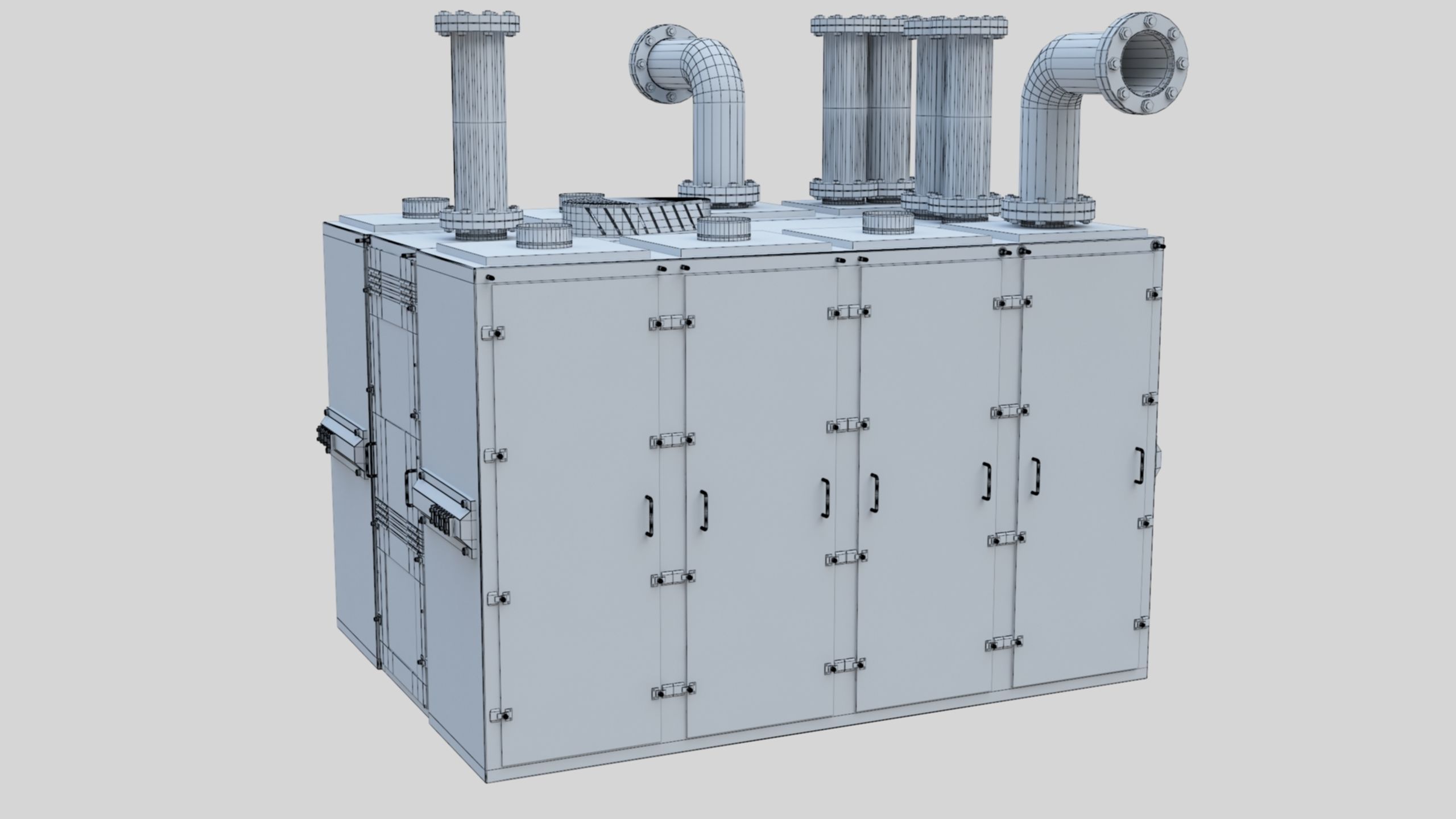 Plansifter Plansichter Grain Wheat Flour Milling Machine Low-poly 3D model_11