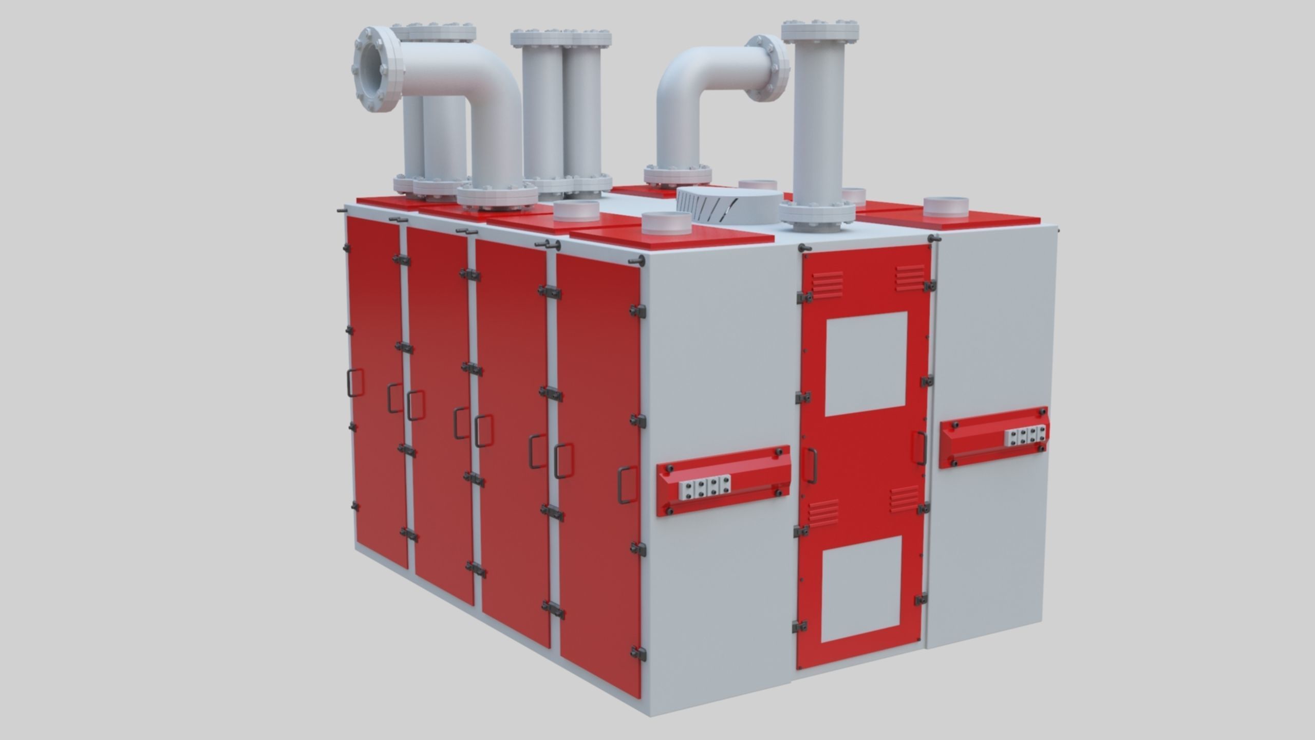 Plansifter Plansichter Grain Wheat Flour Milling Machine Low-poly 3D model_29