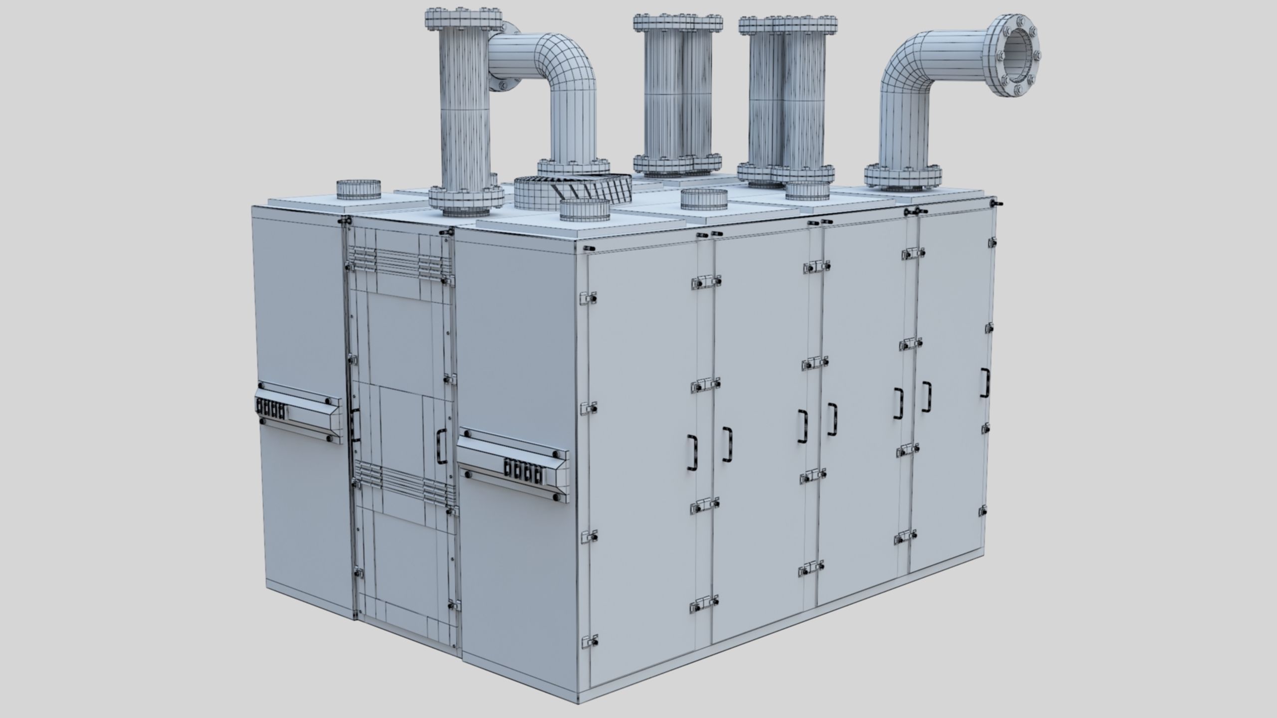 Plansifter Plansichter Grain Wheat Flour Milling Machine Low-poly 3D model_41