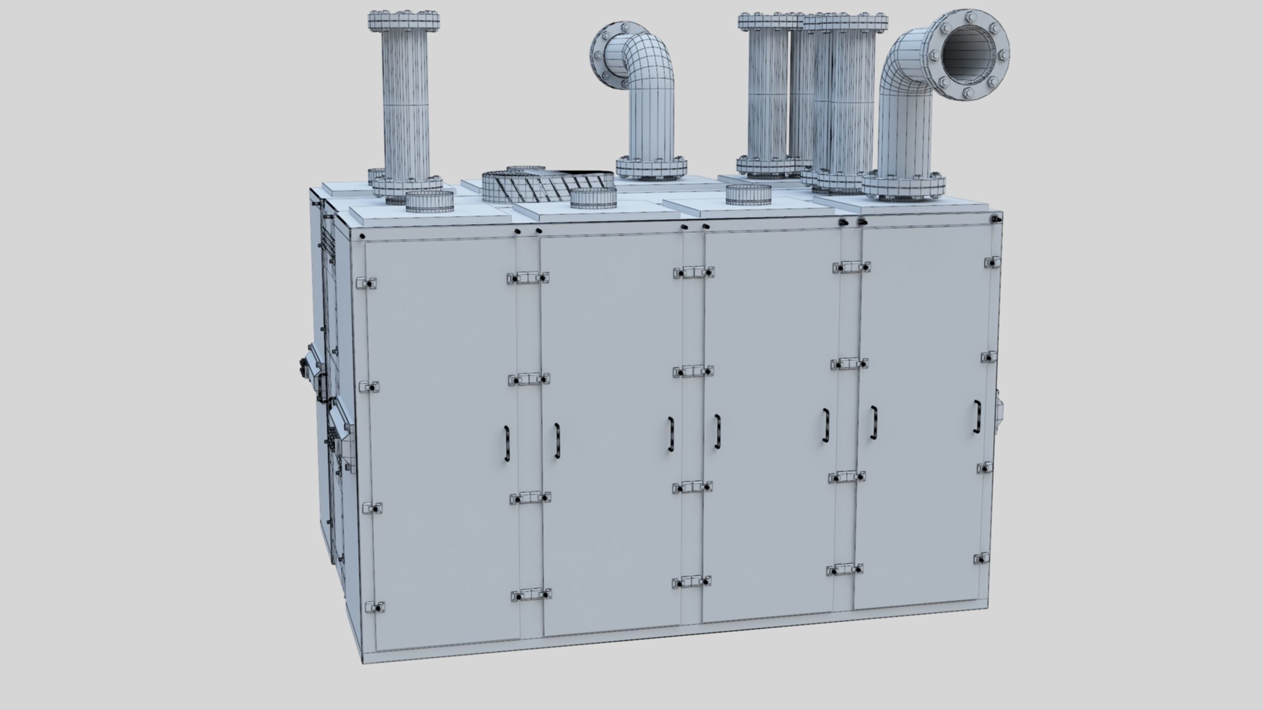 Plansifter Plansichter Grain Wheat Flour Milling Machine Low-poly 3D model_42