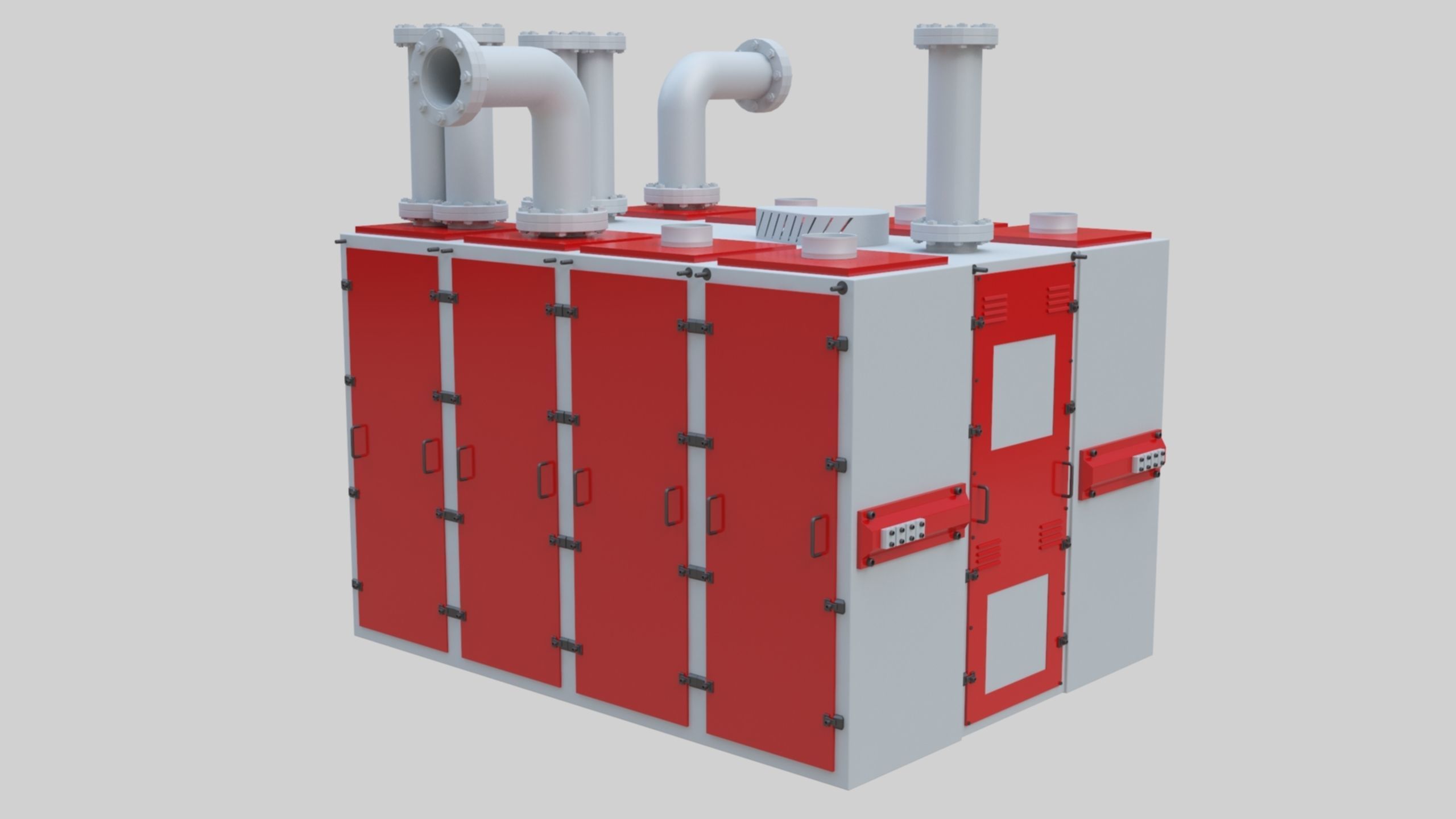 Plansifter Plansichter Grain Wheat Flour Milling Machine Low-poly 3D model_26