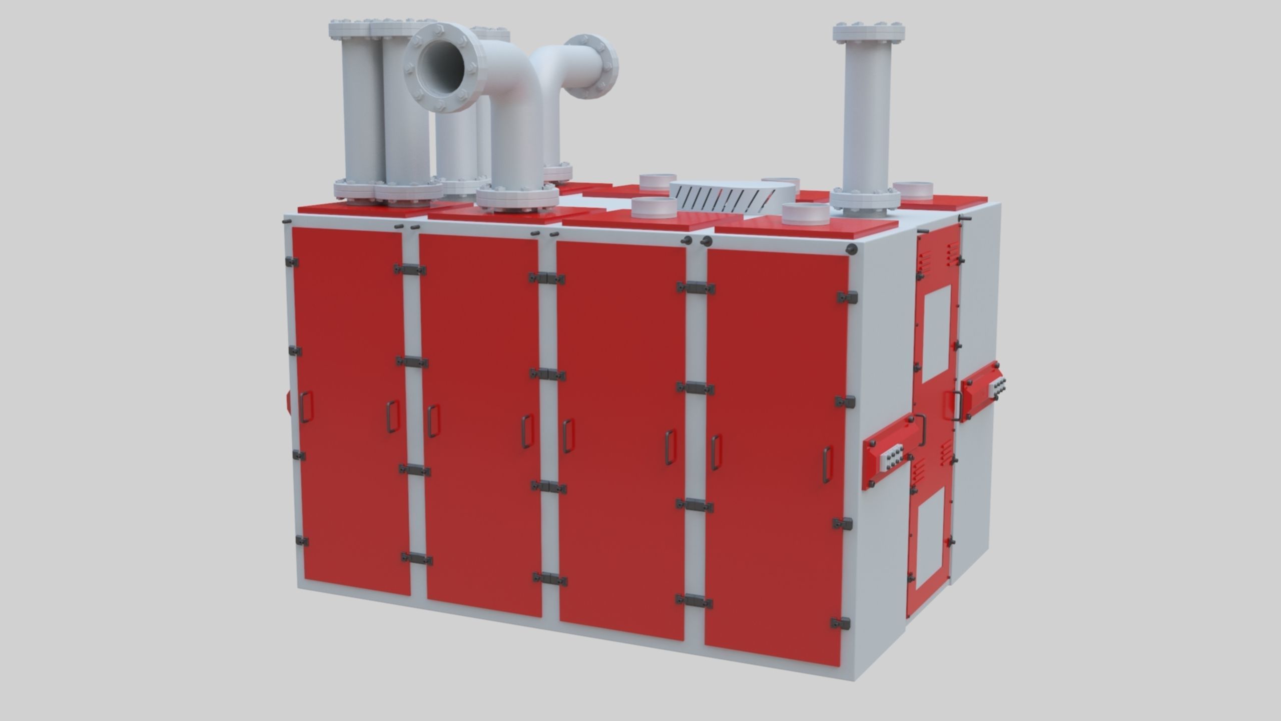 Plansifter Plansichter Grain Wheat Flour Milling Machine Low-poly 3D model_38