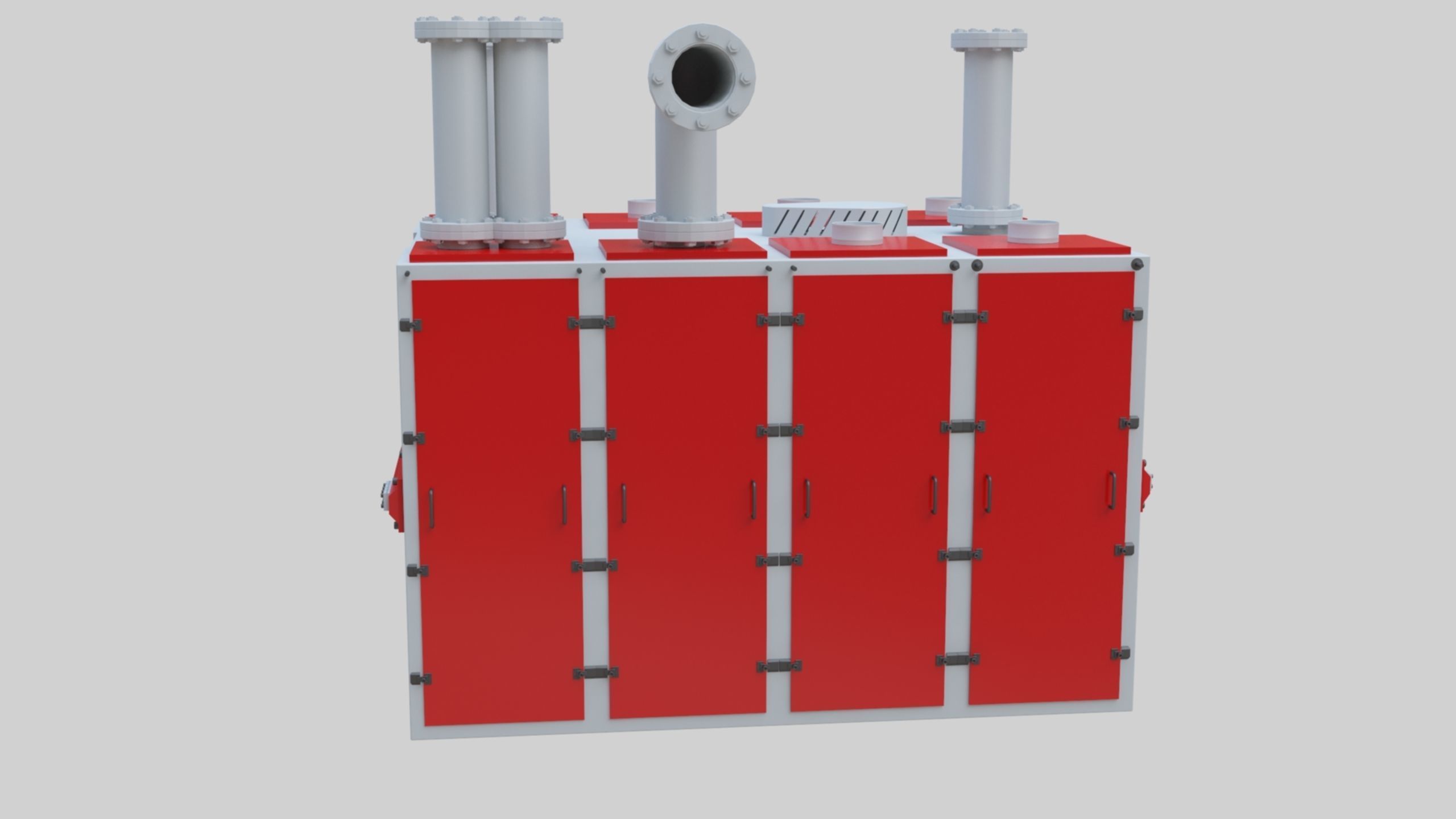 Plansifter Plansichter Grain Wheat Flour Milling Machine Low-poly 3D model_31