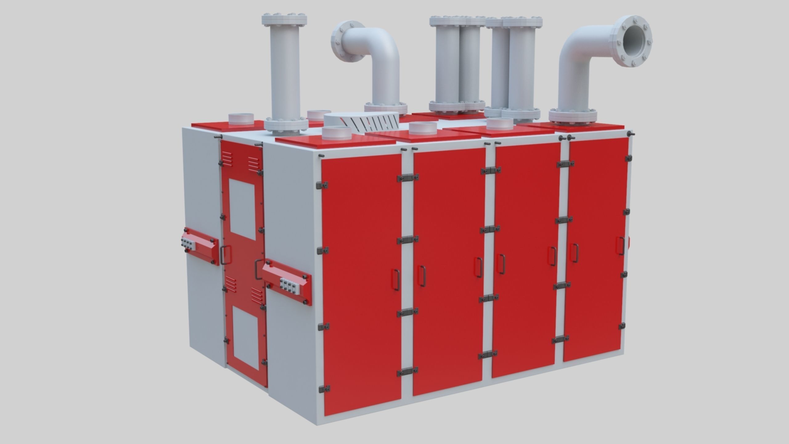 Plansifter Plansichter Grain Wheat Flour Milling Machine Low-poly 3D model_20