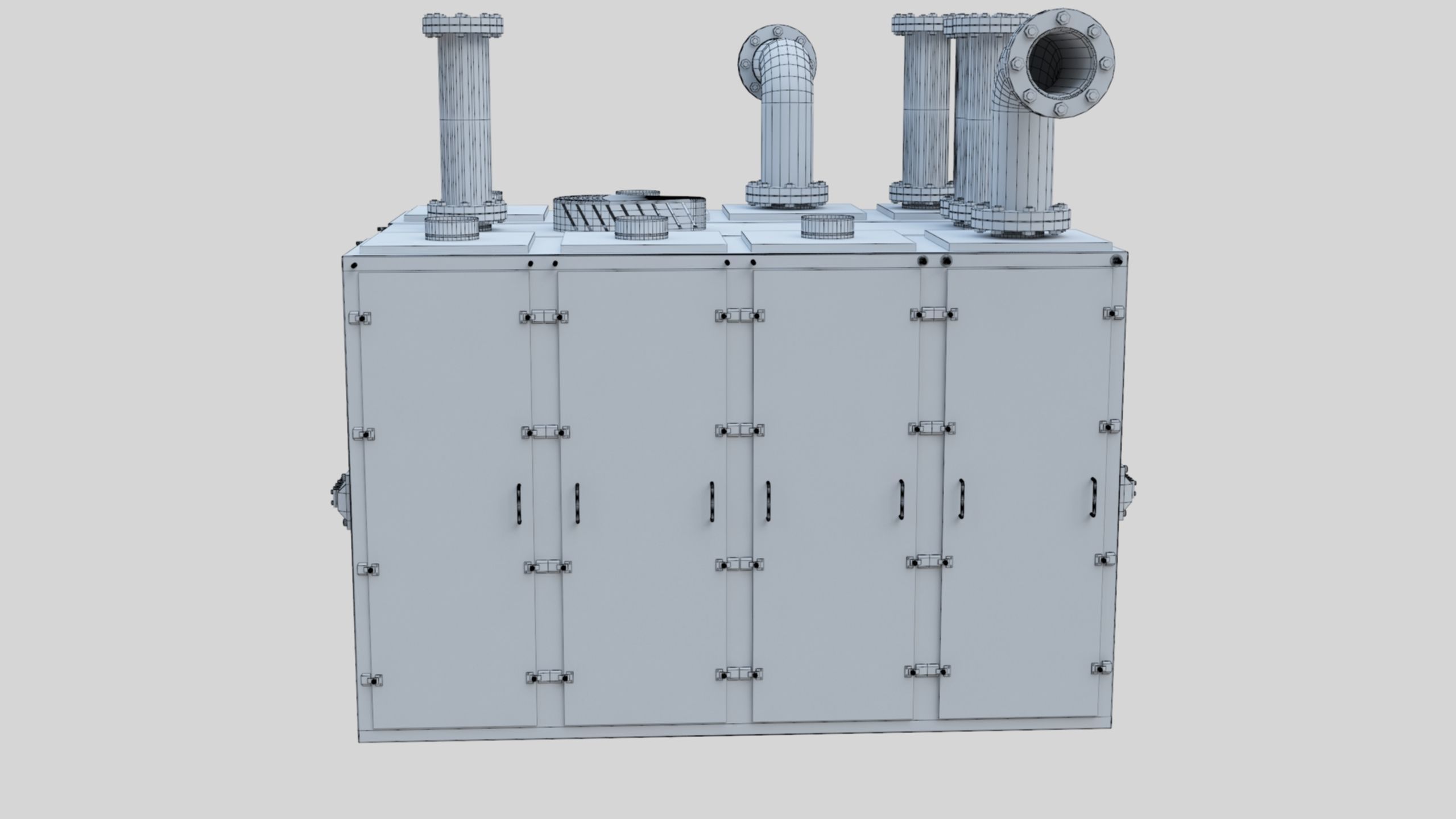 Plansifter Plansichter Grain Wheat Flour Milling Machine Low-poly 3D model_8