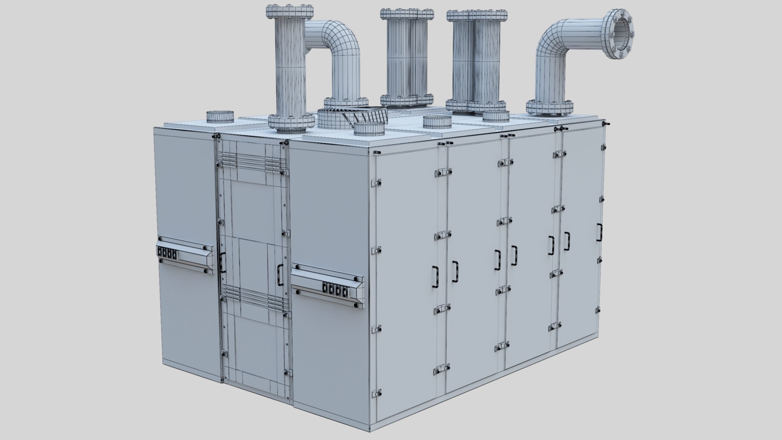 Plansifter Plansichter Grain Wheat Flour Milling Machine Low-poly 3D model_7