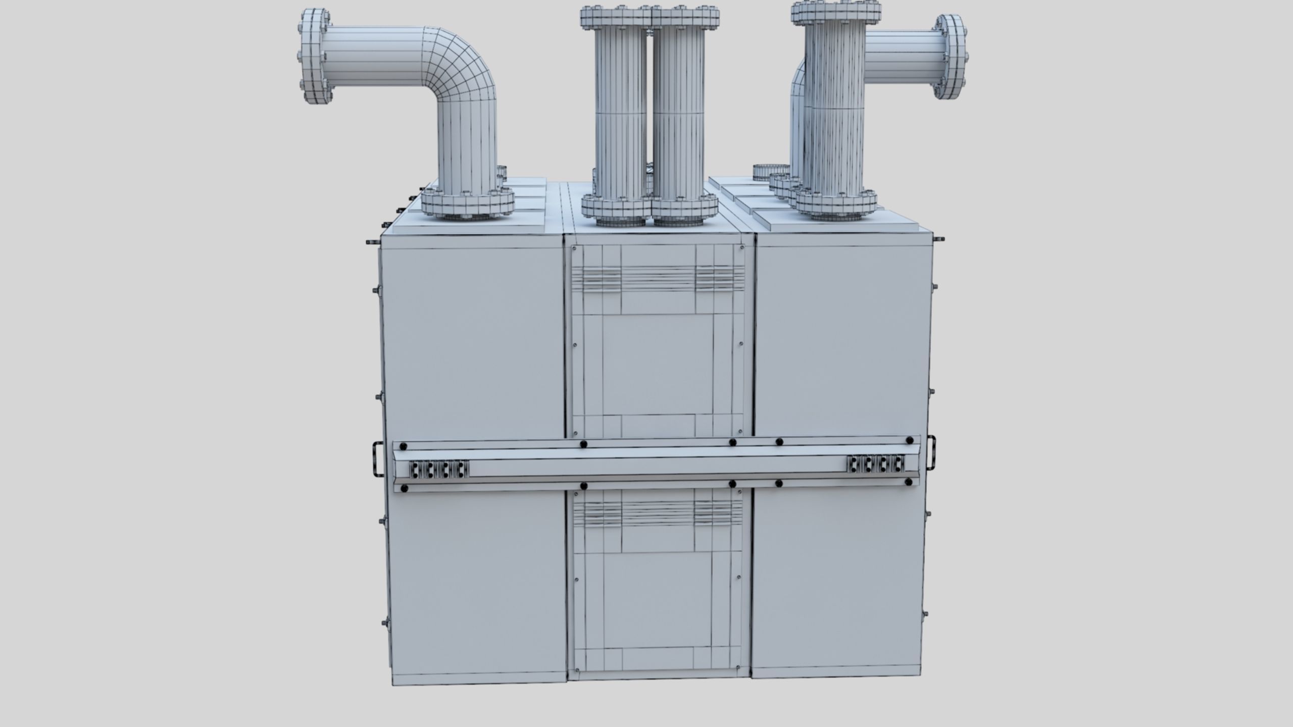 Plansifter Plansichter Grain Wheat Flour Milling Machine Low-poly 3D model_43