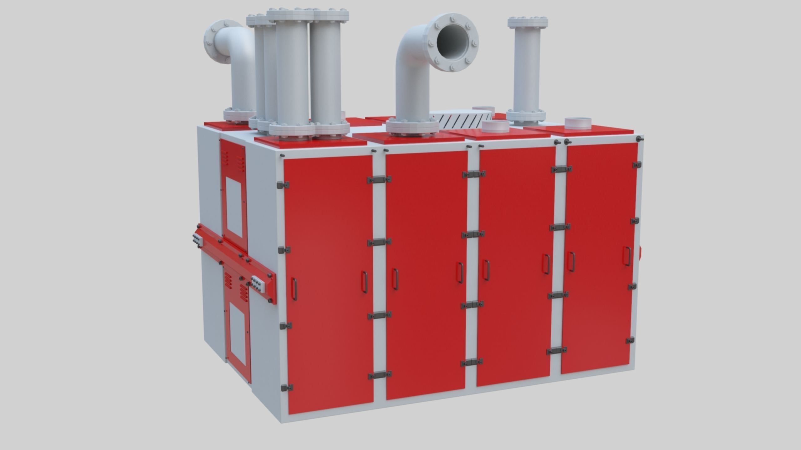Plansifter Plansichter Grain Wheat Flour Milling Machine Low-poly 3D model_27