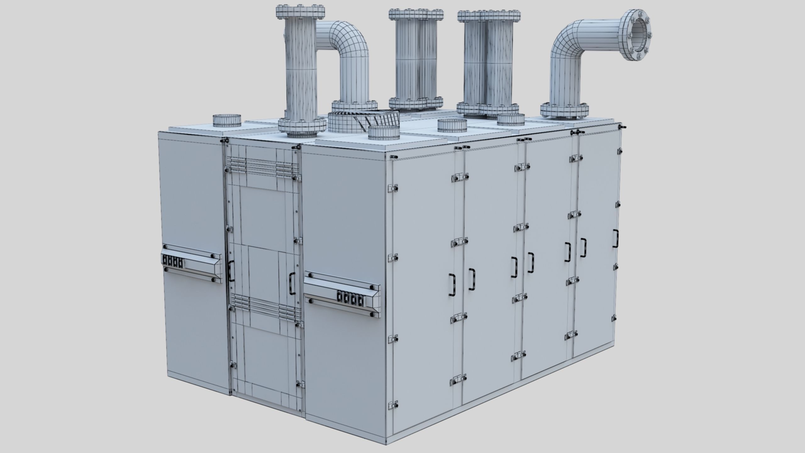 Plansifter Plansichter Grain Wheat Flour Milling Machine Low-poly 3D model_66