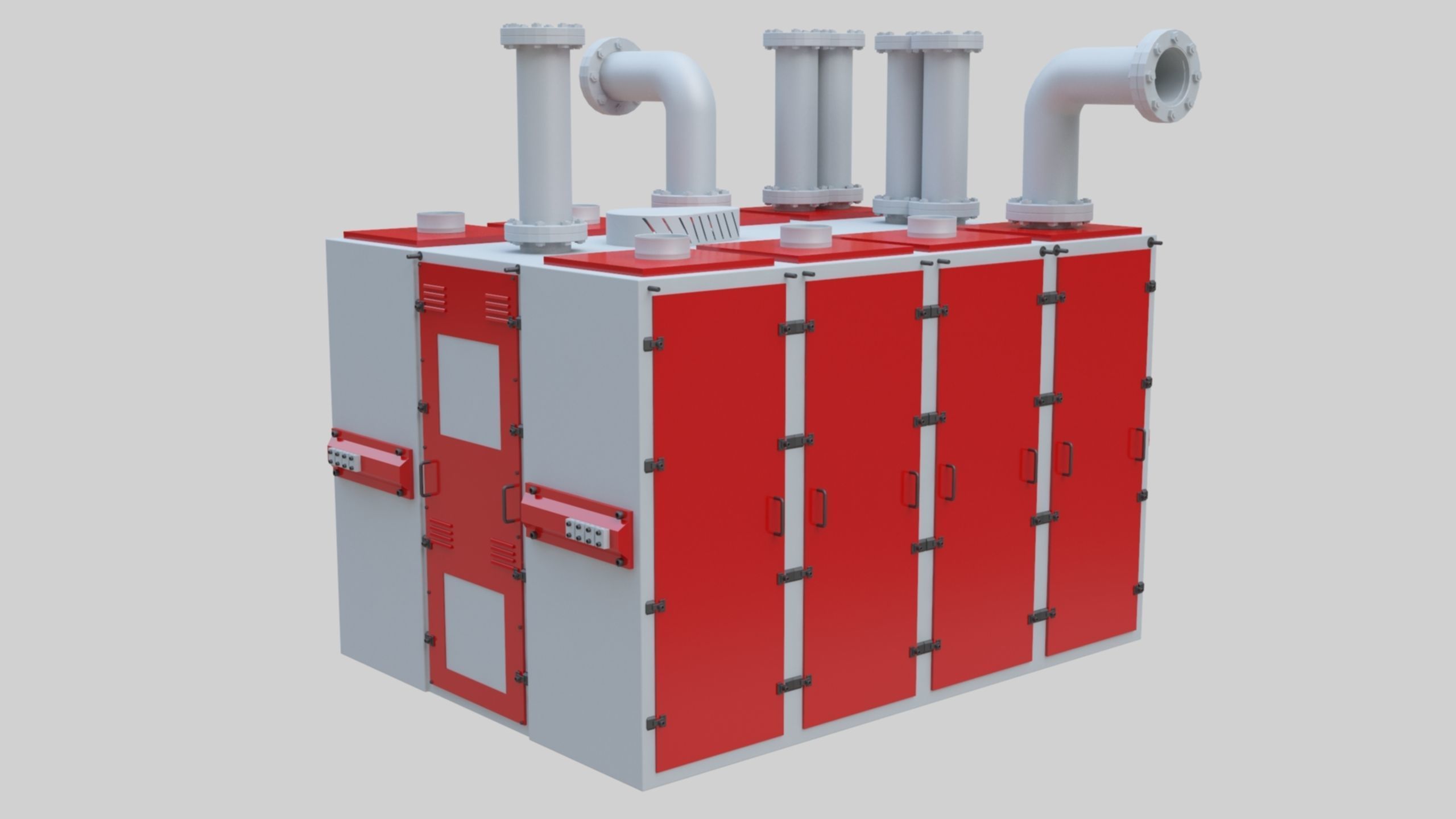 Plansifter Plansichter Grain Wheat Flour Milling Machine Low-poly 3D model_2