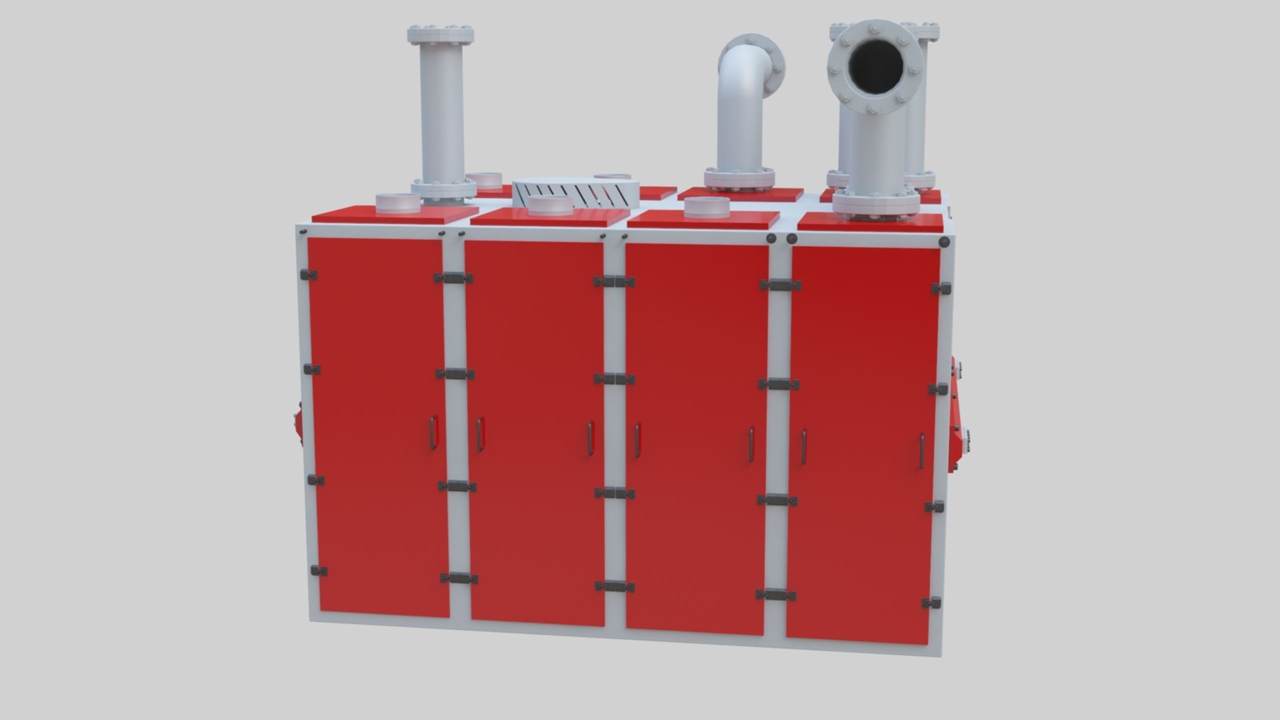 Plansifter Plansichter Grain Wheat Flour Milling Machine Low-poly 3D model_17