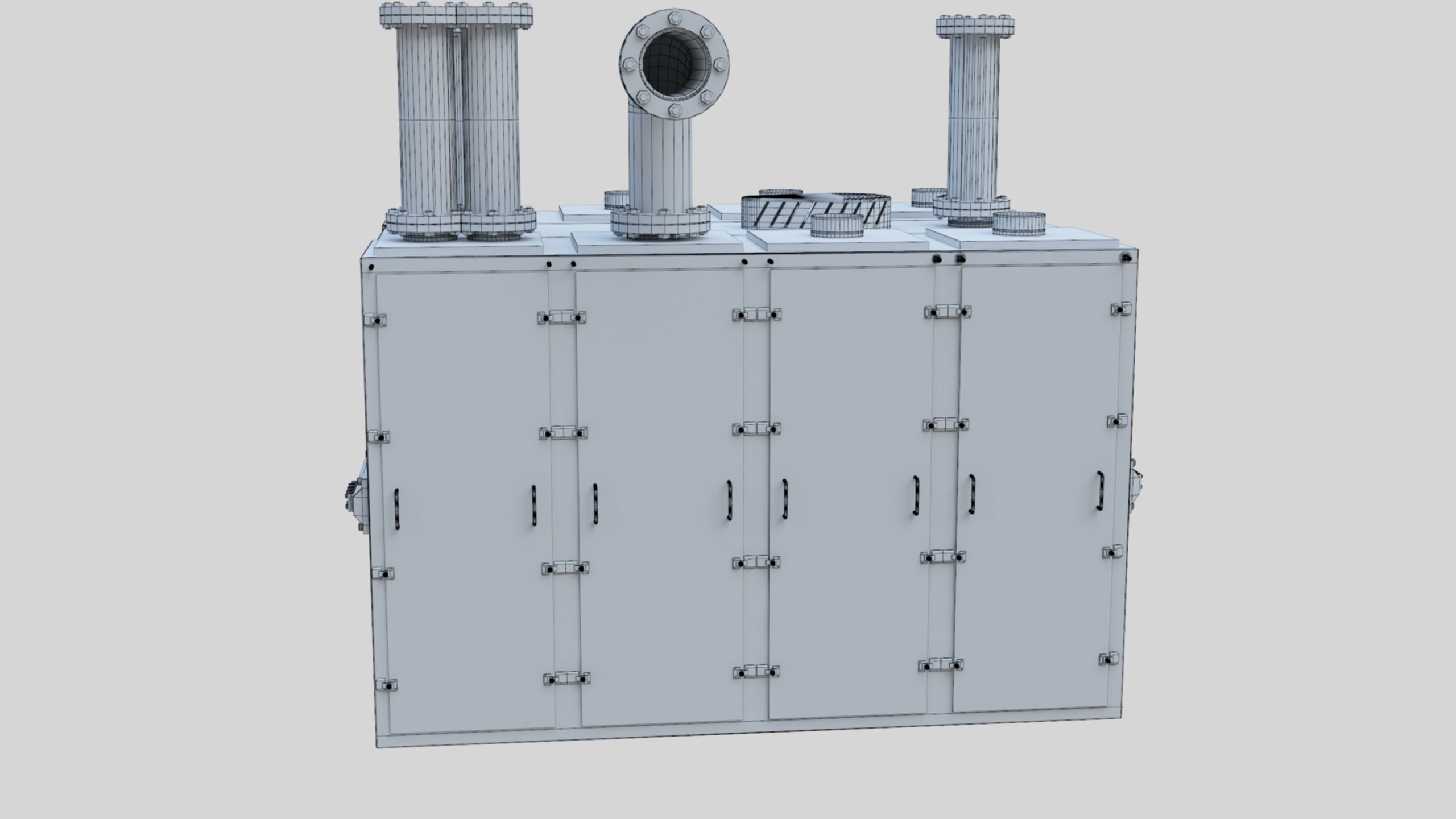 Plansifter Plansichter Grain Wheat Flour Milling Machine Low-poly 3D model_61