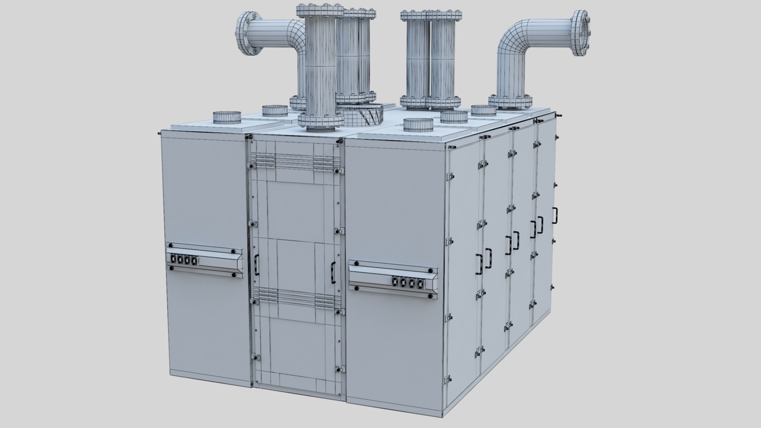 Plansifter Plansichter Grain Wheat Flour Milling Machine Low-poly 3D model_60