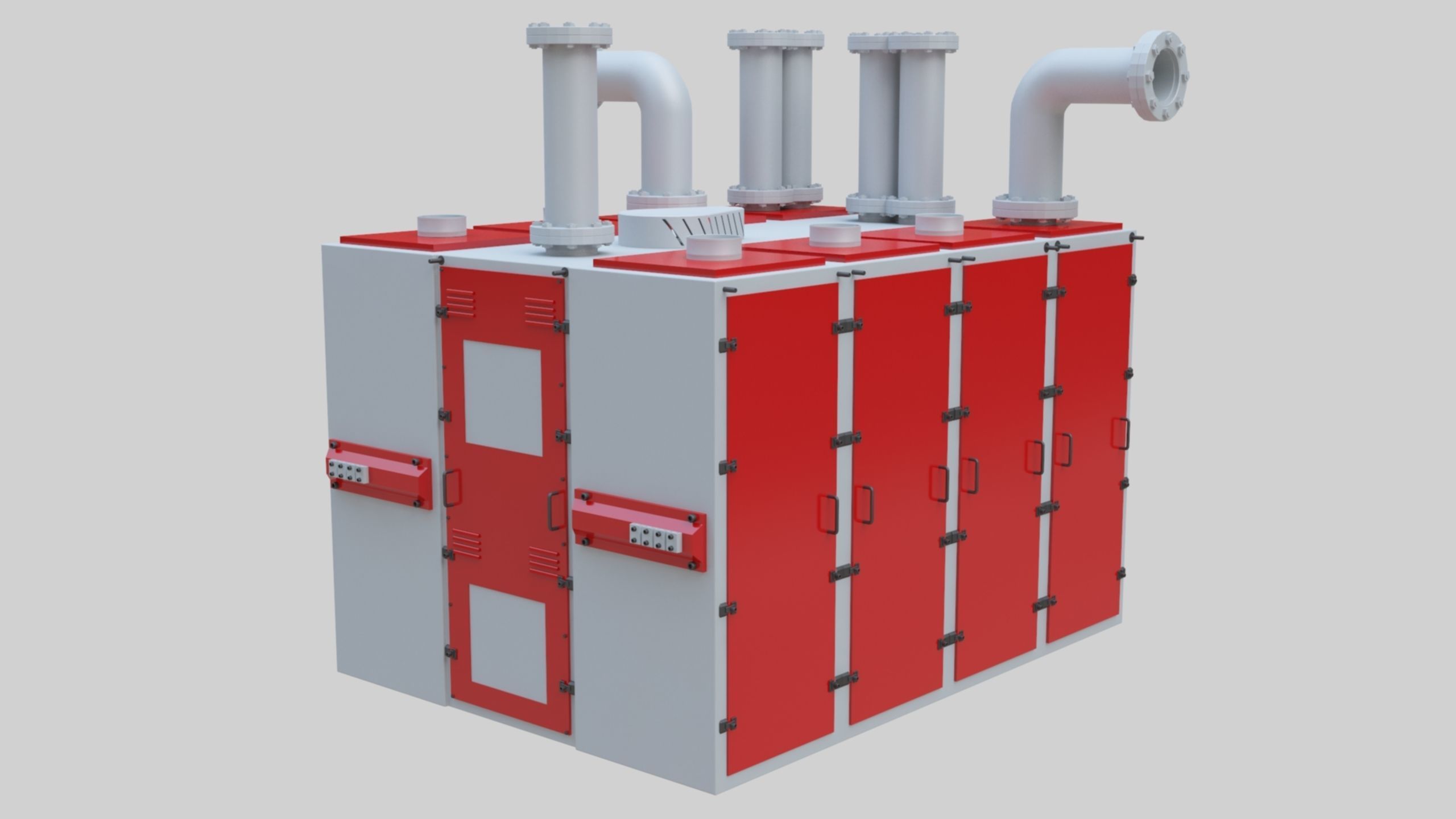 Plansifter Plansichter Grain Wheat Flour Milling Machine Low-poly 3D model_4