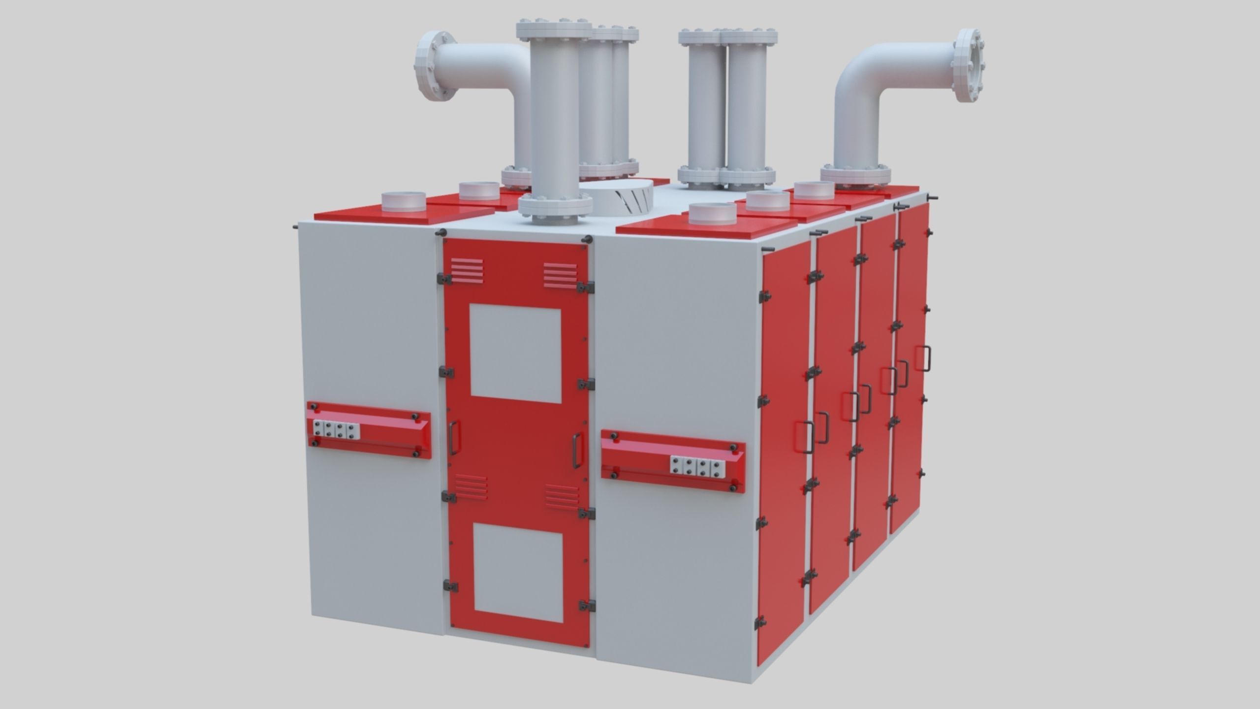 Plansifter Plansichter Grain Wheat Flour Milling Machine Low-poly 3D model_36