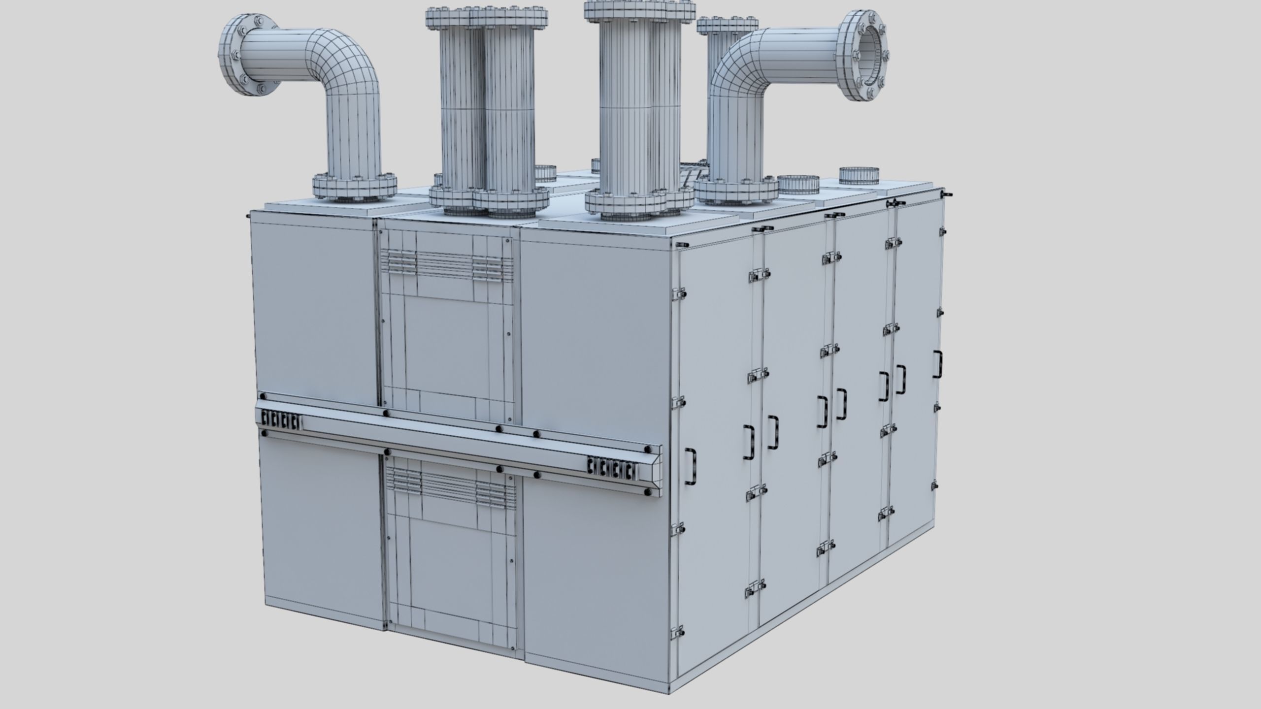 Plansifter Plansichter Grain Wheat Flour Milling Machine Low-poly 3D model_49