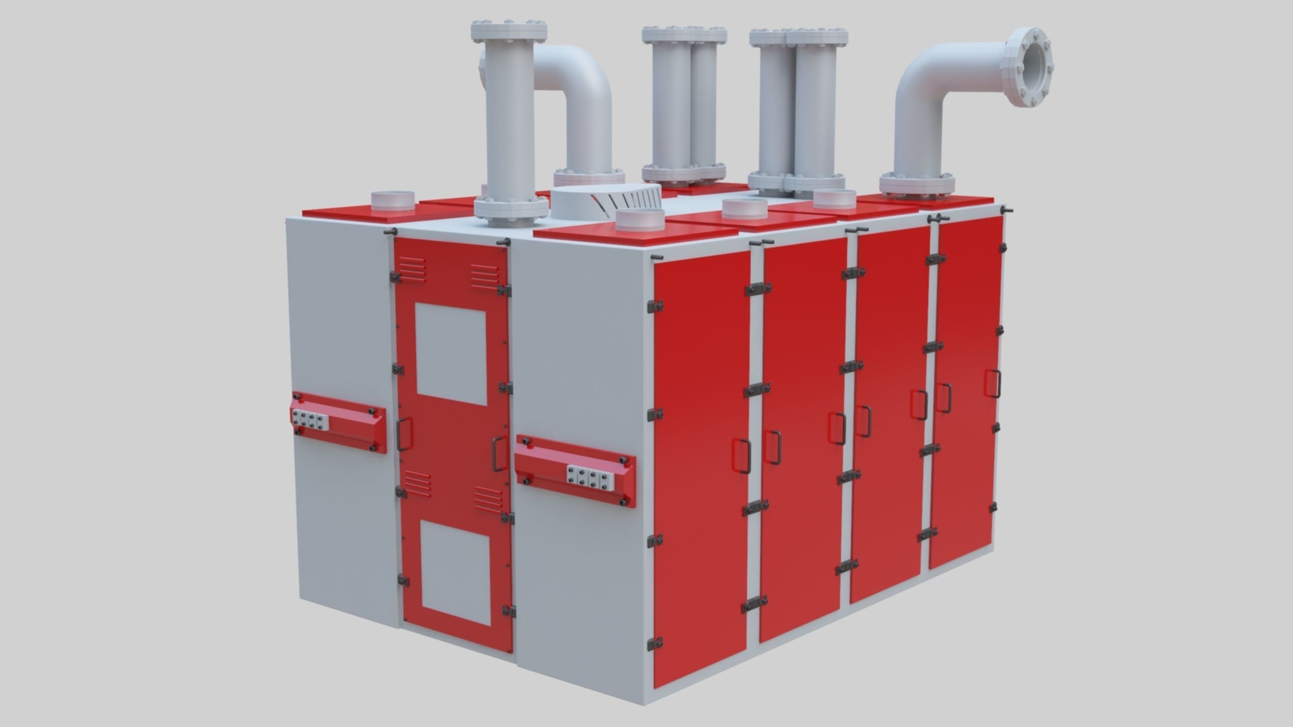 Plansifter Plansichter Grain Wheat Flour Milling Machine Low-poly 3D model_37