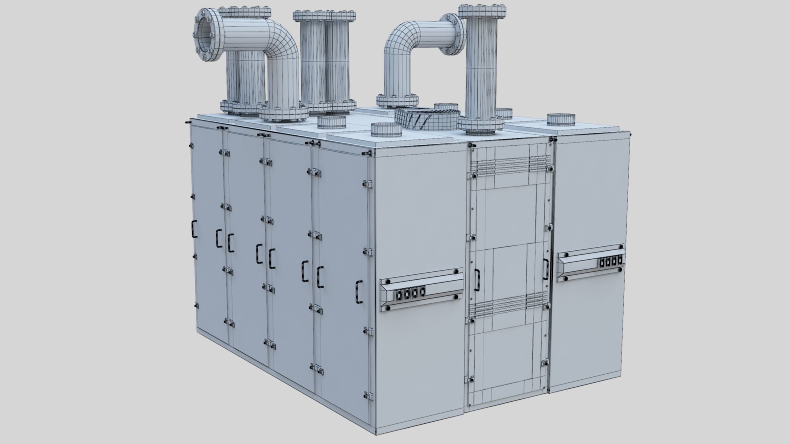 Plansifter Plansichter Grain Wheat Flour Milling Machine Low-poly 3D model_58