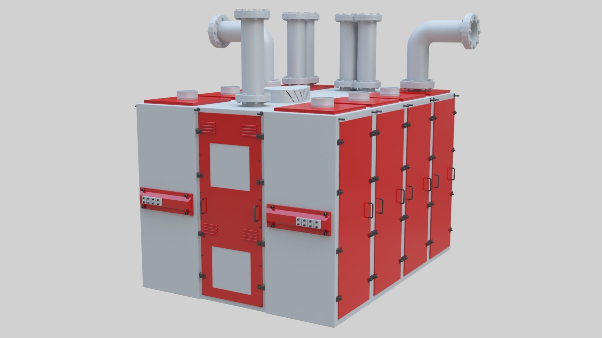 Plansifter Plansichter Grain Wheat Flour Milling Machine Low-poly 3D model_35