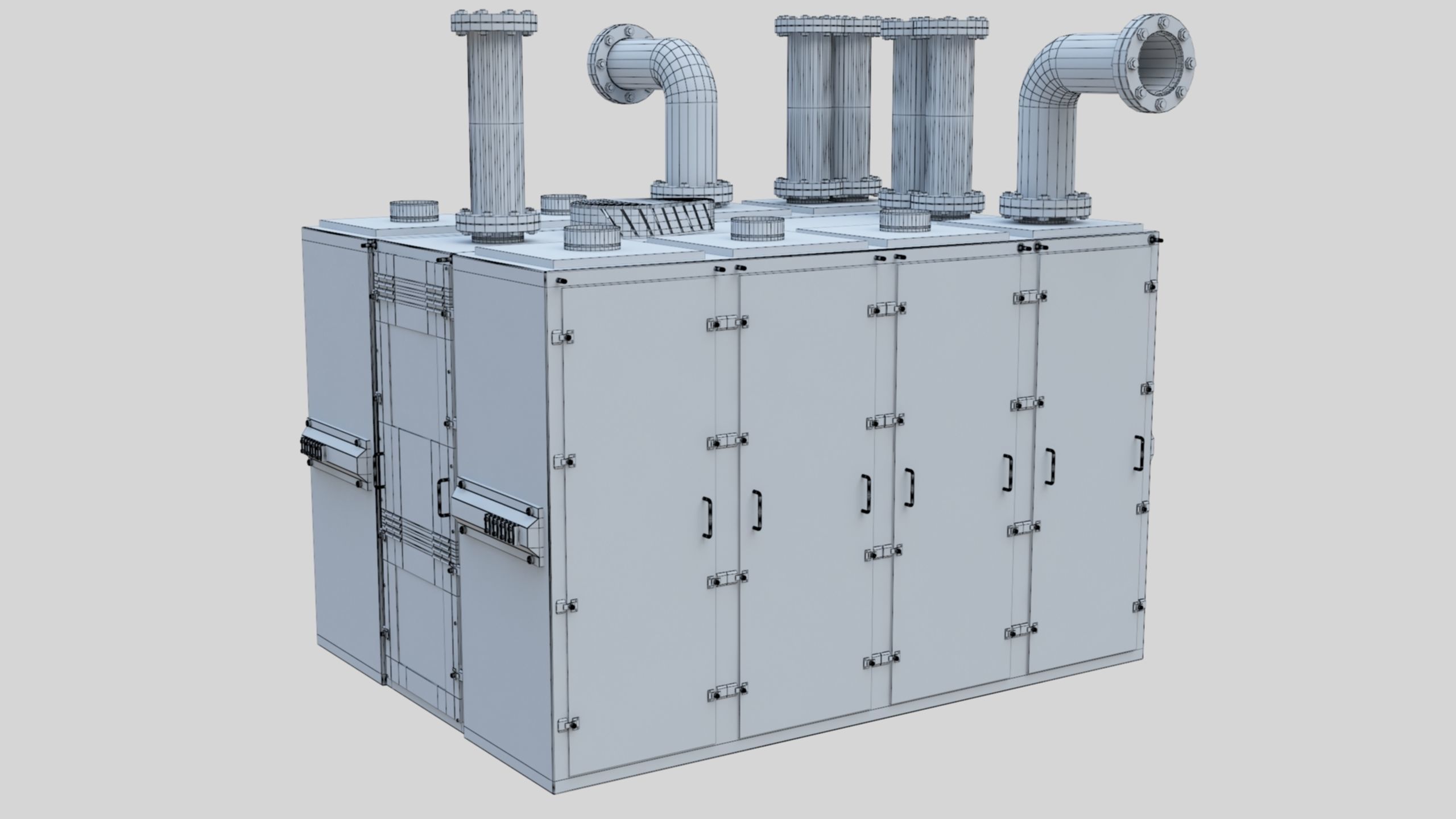 Plansifter Plansichter Grain Wheat Flour Milling Machine Low-poly 3D model_47