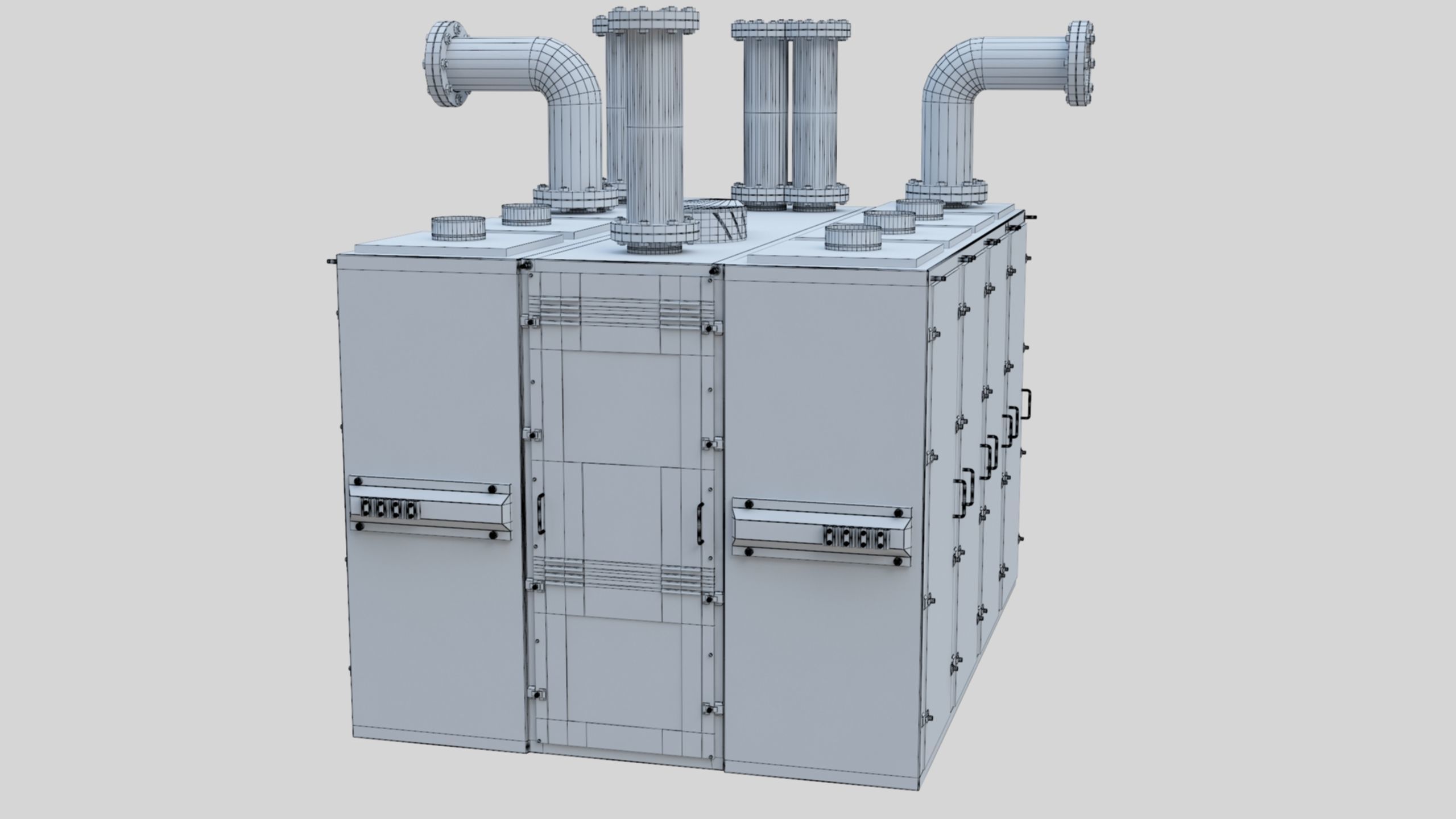 Plansifter Plansichter Grain Wheat Flour Milling Machine Low-poly 3D model_62