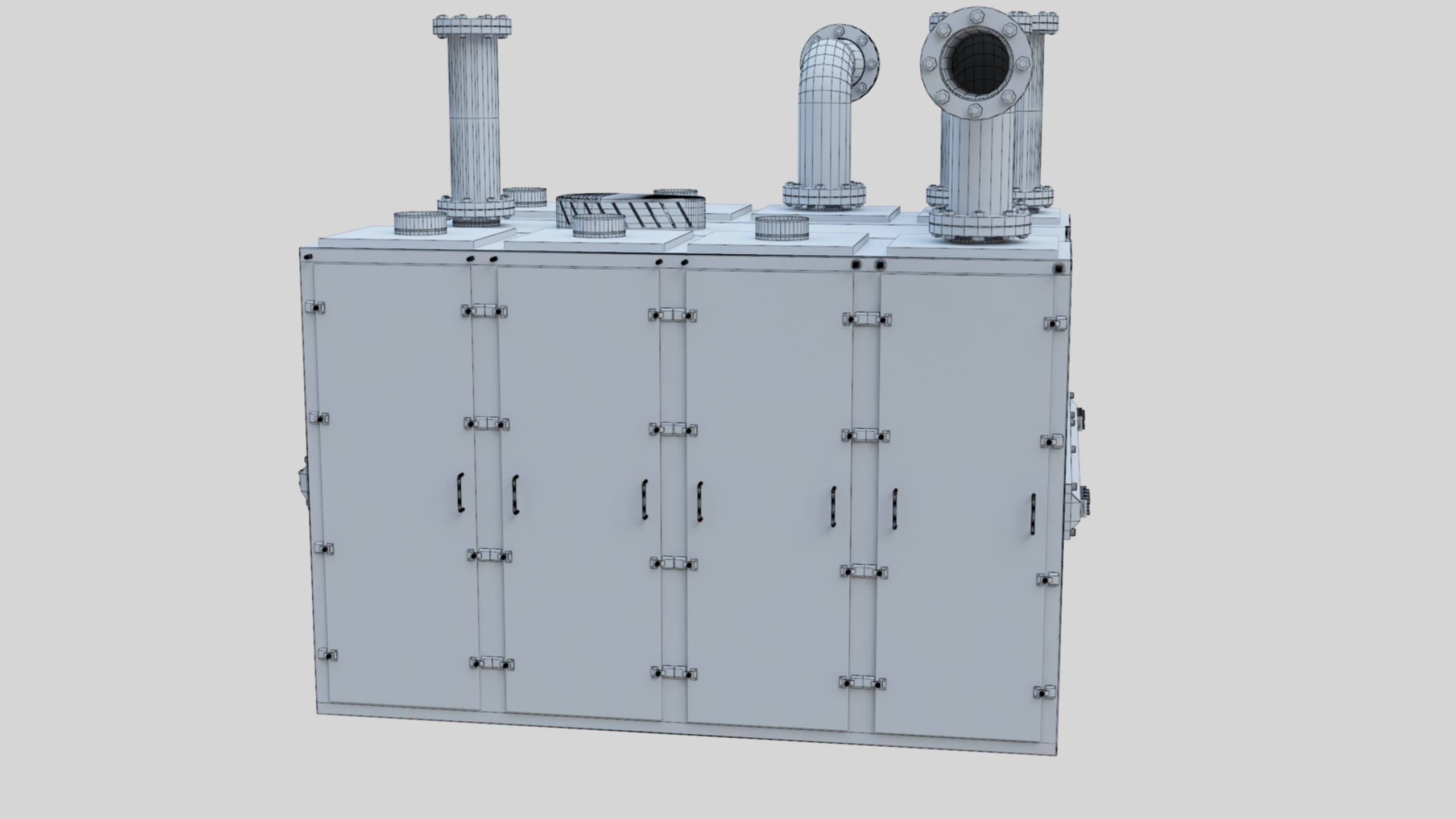 Plansifter Plansichter Grain Wheat Flour Milling Machine Low-poly 3D model_45