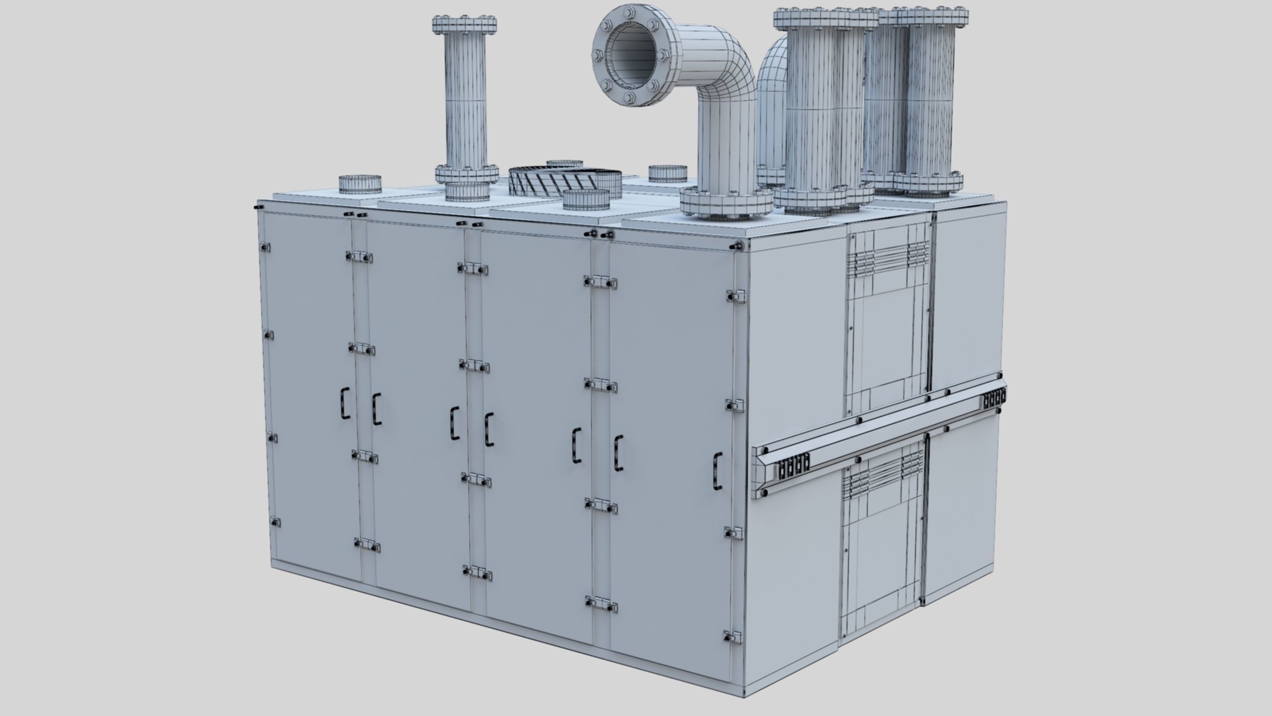 Plansifter Plansichter Grain Wheat Flour Milling Machine Low-poly 3D model_46