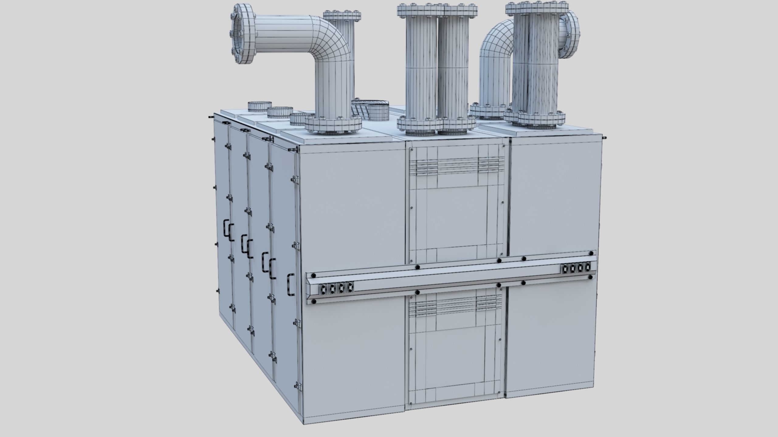 Plansifter Plansichter Grain Wheat Flour Milling Machine Low-poly 3D model_12