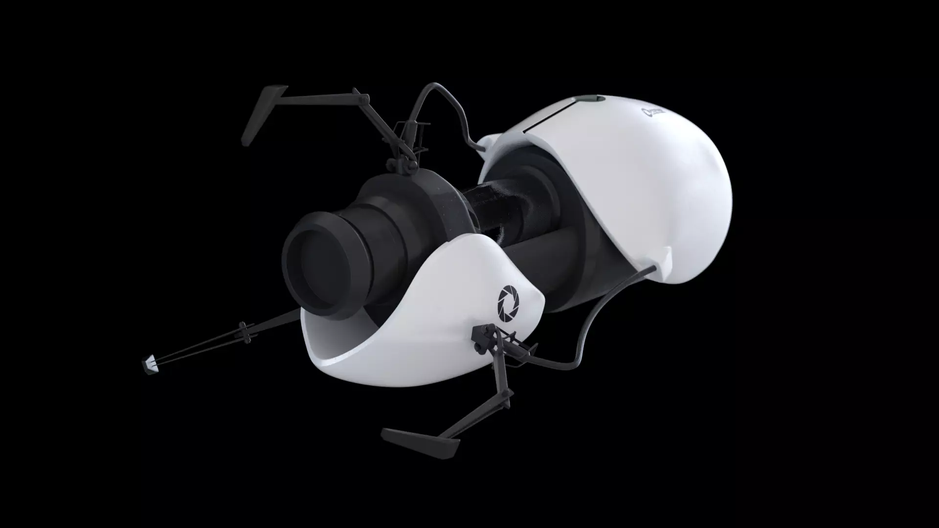 Portal Gun - From Portal 2 - highpoly 3D model_0