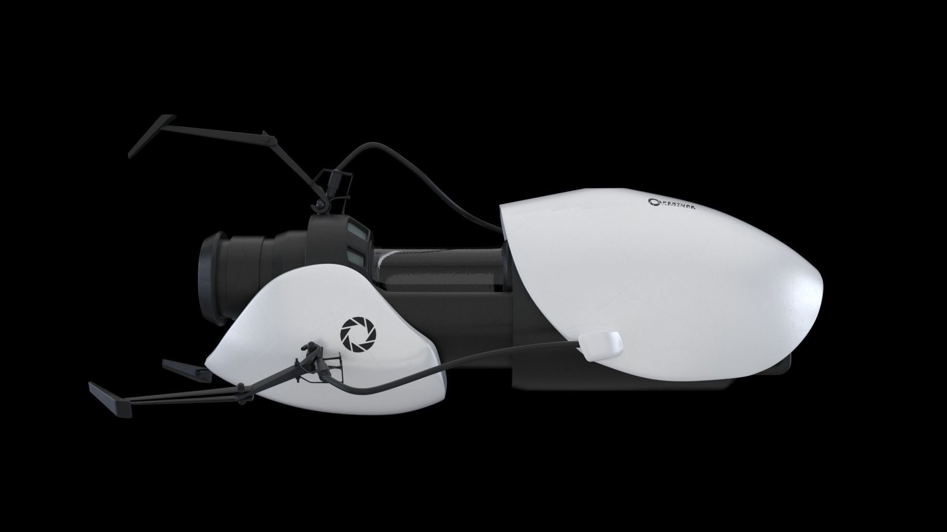 Portal Gun - From Portal 2 - highpoly 3D model_2