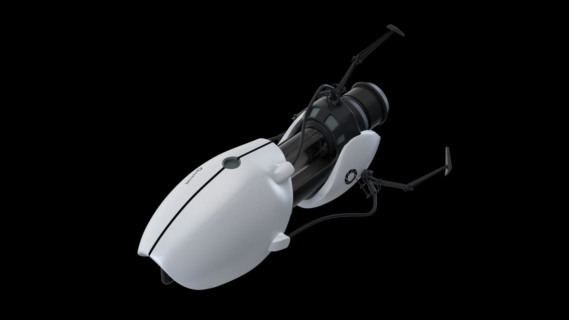 Portal Gun - From Portal 2 - highpoly 3D model_3