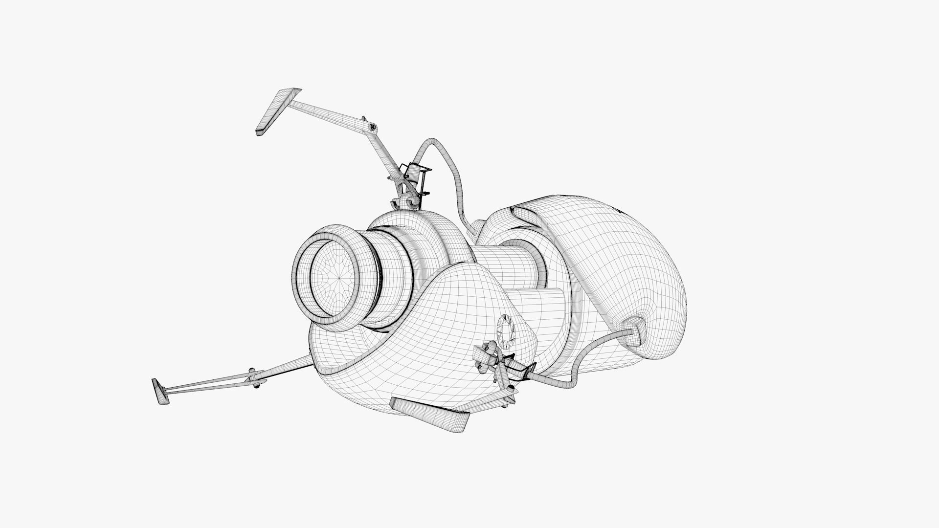 Portal Gun - From Portal 2 - highpoly 3D model_7