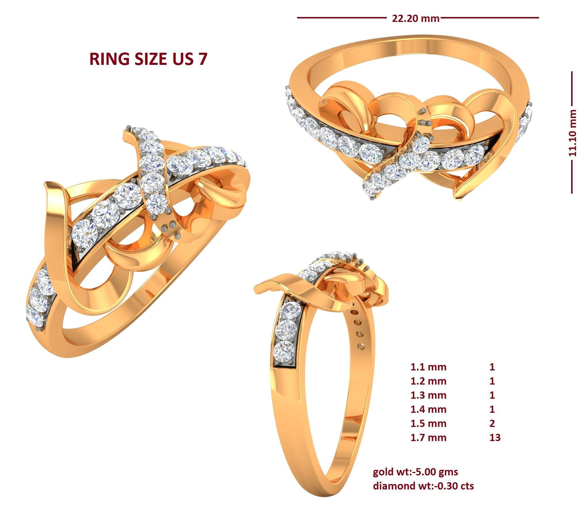 Ring - 223 3D print model_3