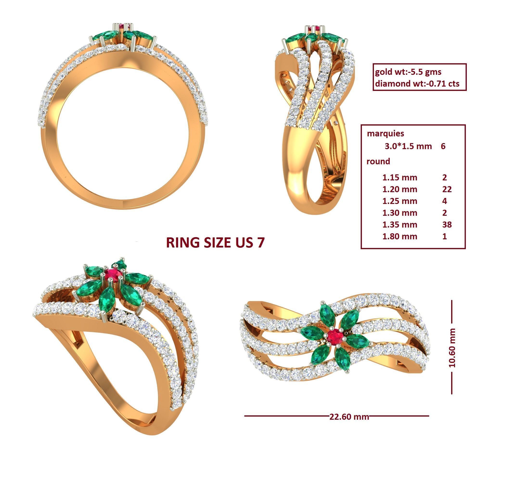 Ring - 210 3D print model_3