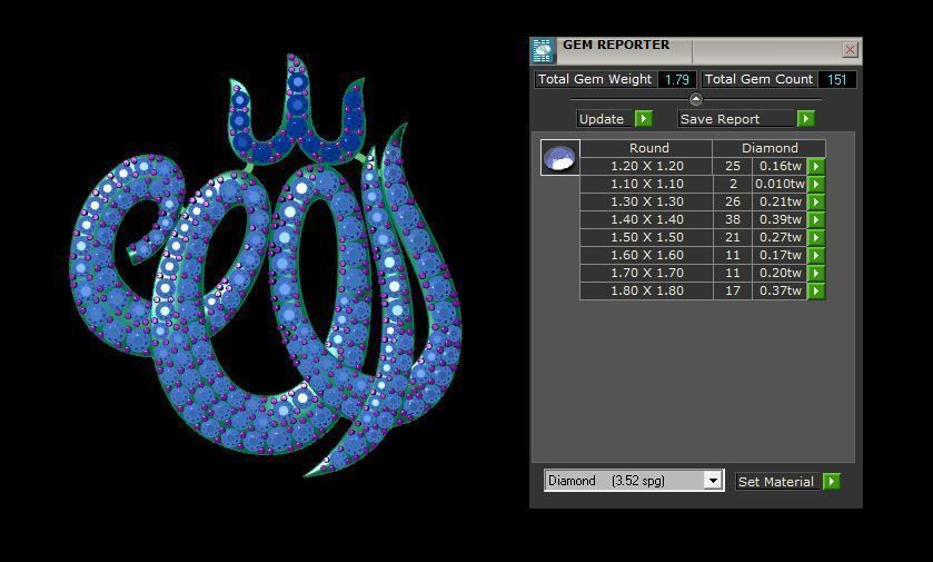 ALLAH Name Pendent 3D print model_5
